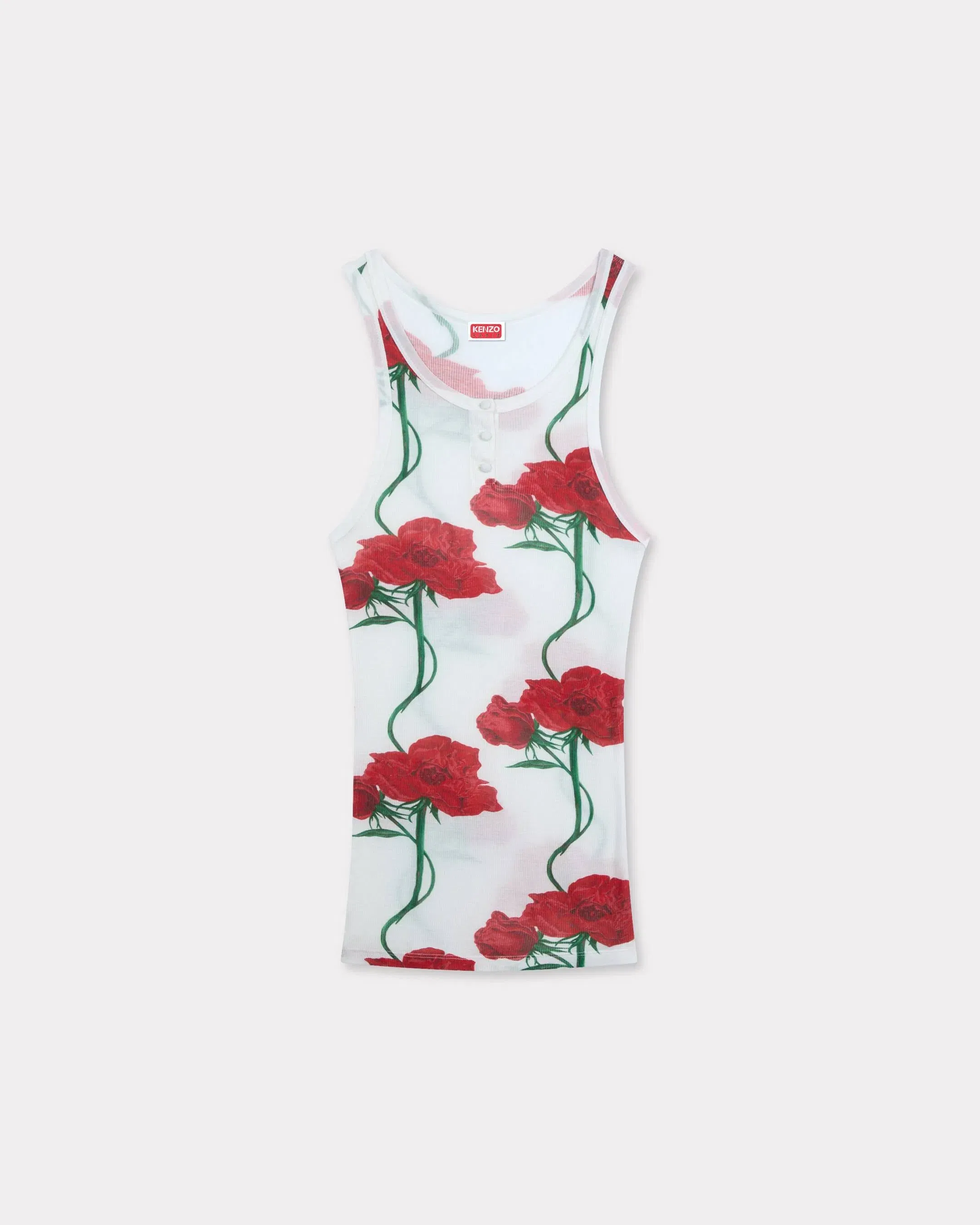 Kenzo Archive Roe Skinny Tank Top White Women's