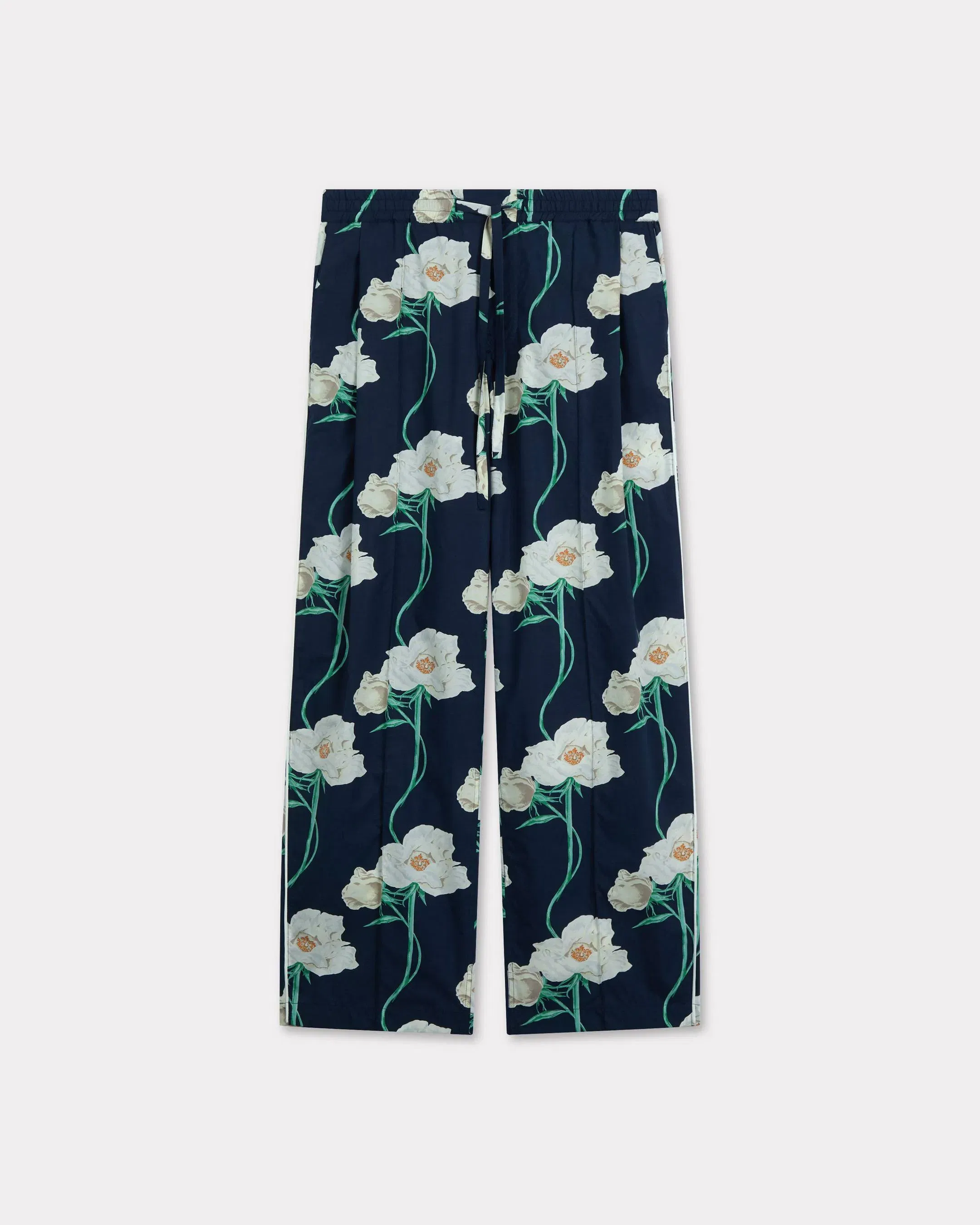 Kenzo Archive Rose Pyjama Pants In Cotton Blue Women's