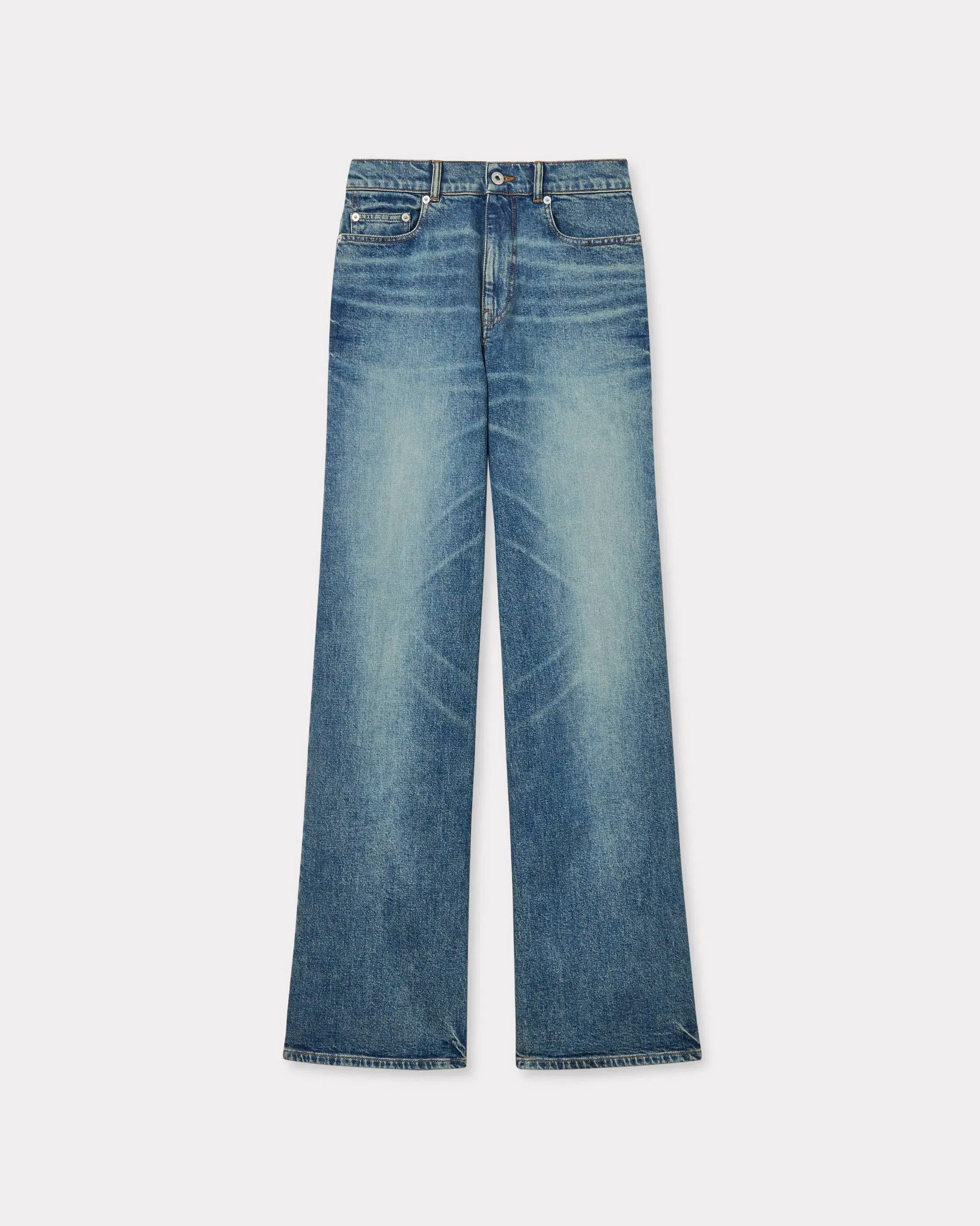 Kenzo Ayame Wide Jeans In Stretch Japanese Denim Blue Women's