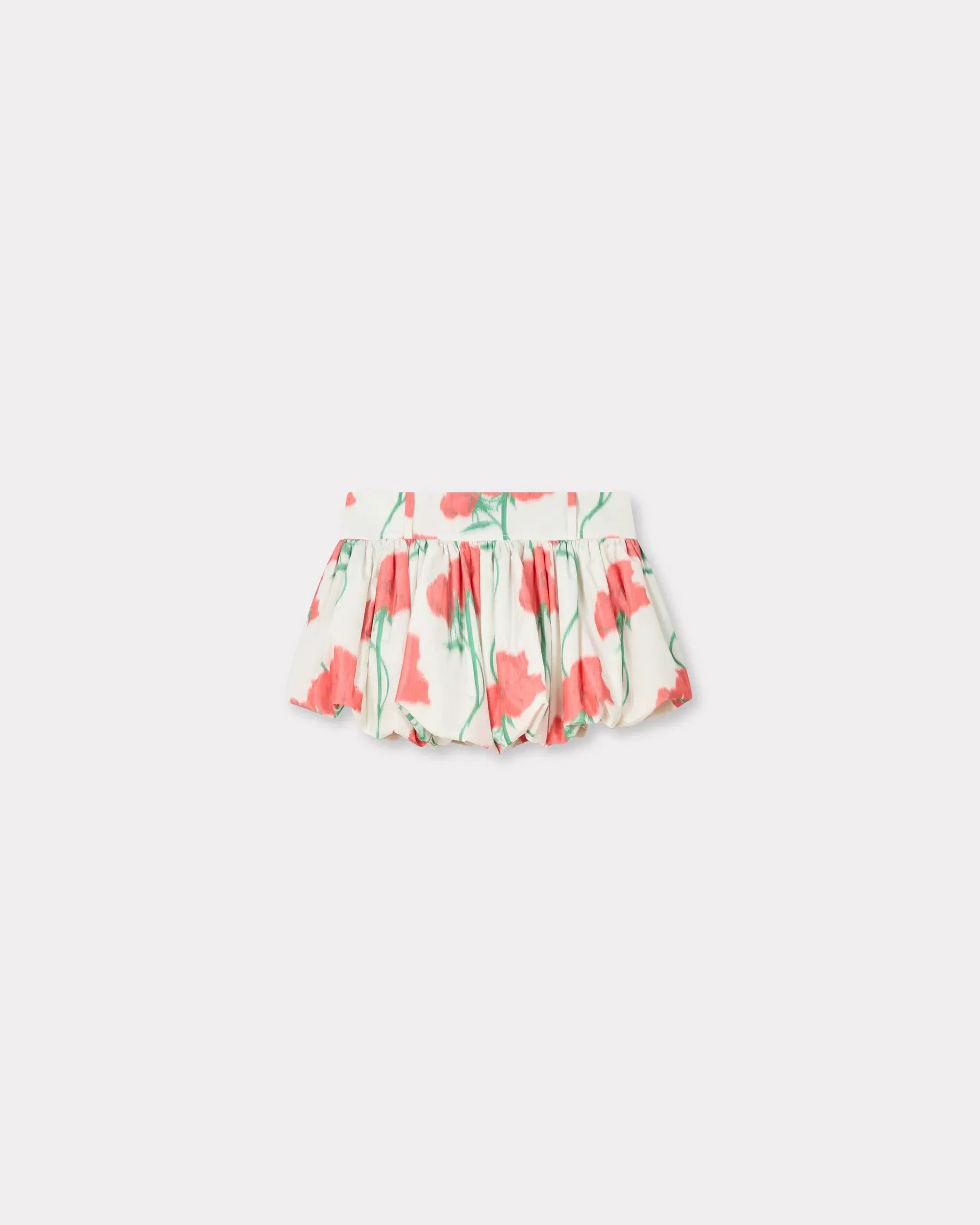 Kenzo Balloon Mini Skirt In Taffetas White Women's