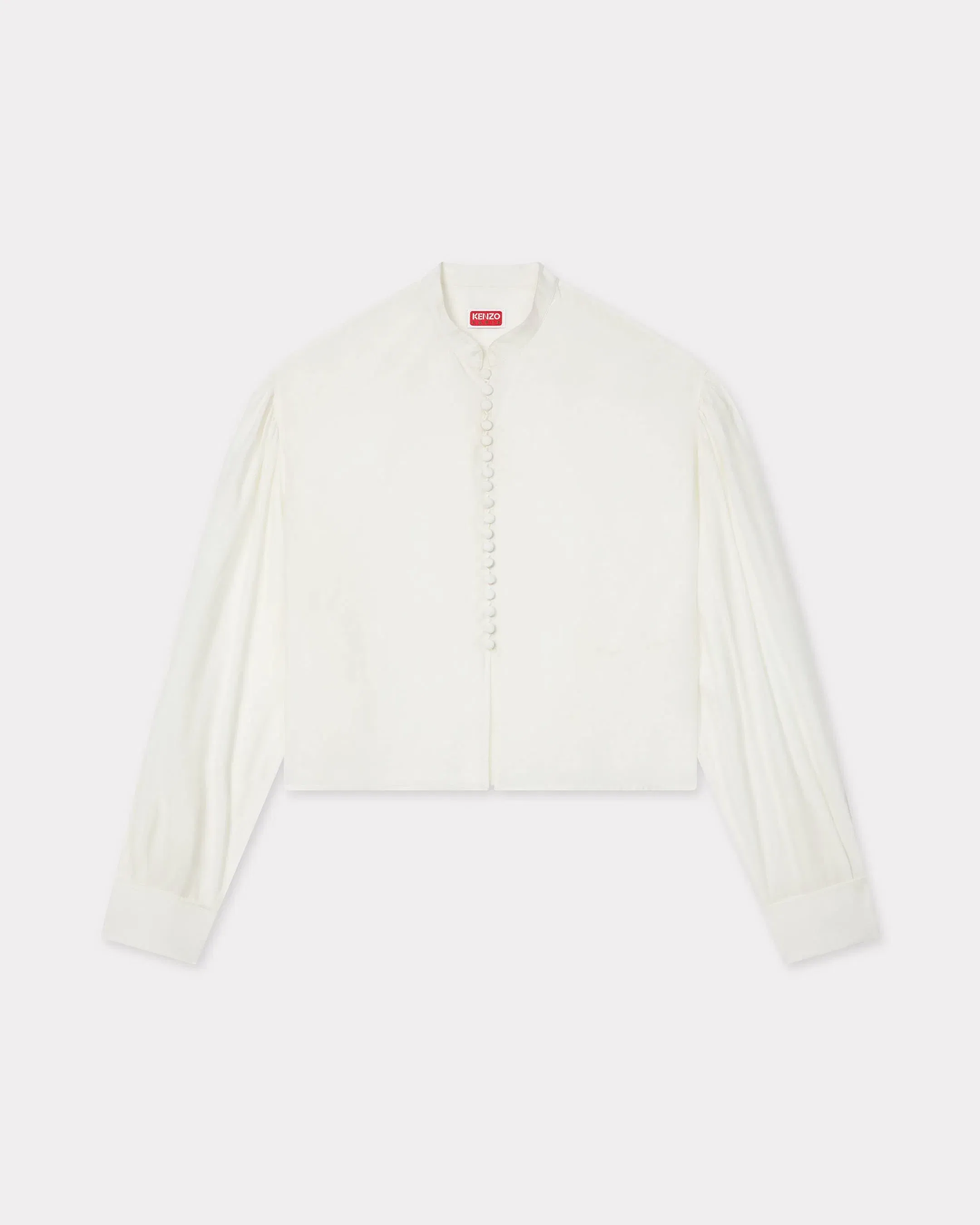 Kenzo Blouse In Mixed Silk White Women's