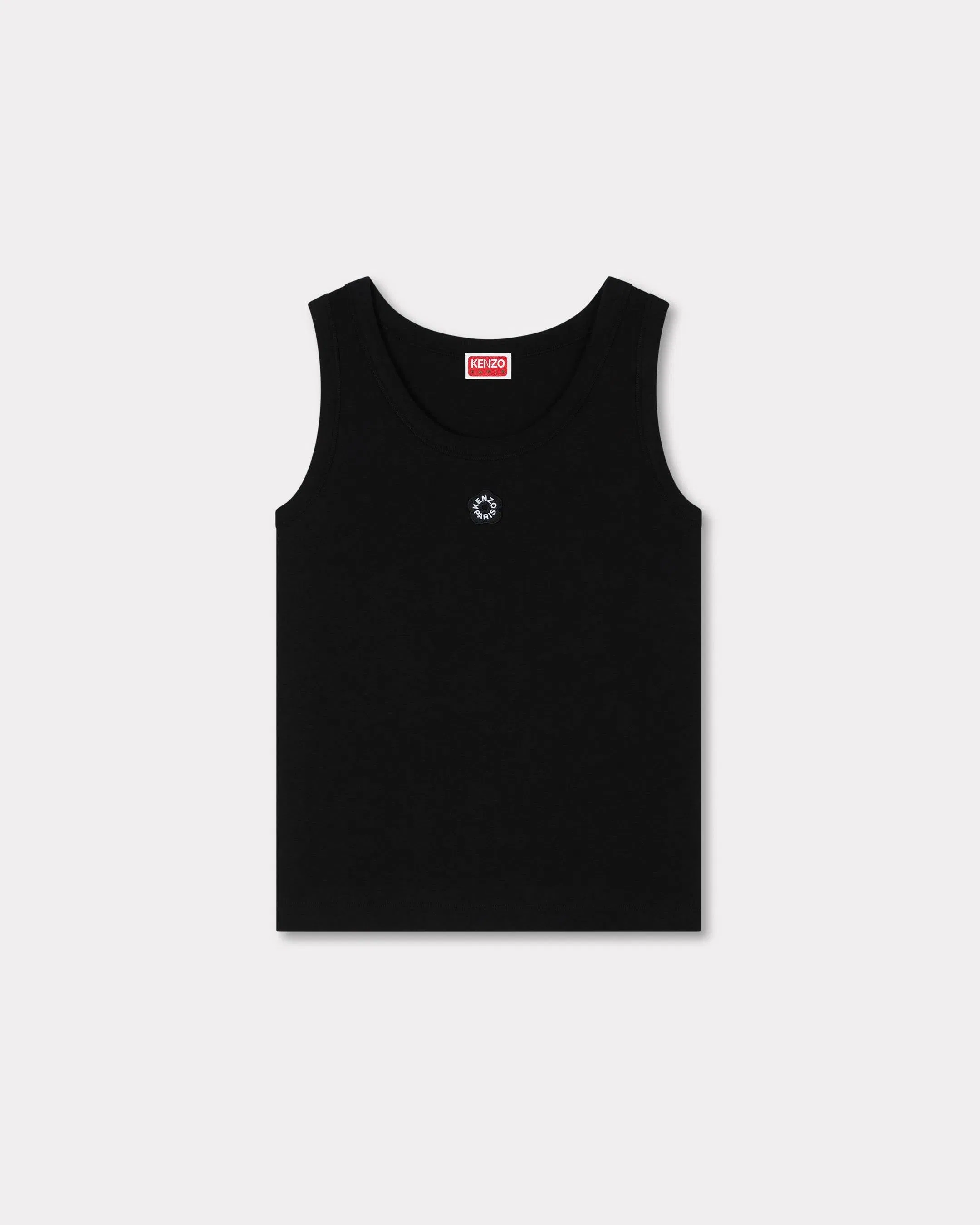 Kenzo Boke Flower 20 Embroidered Rib Tank Top Black Women's