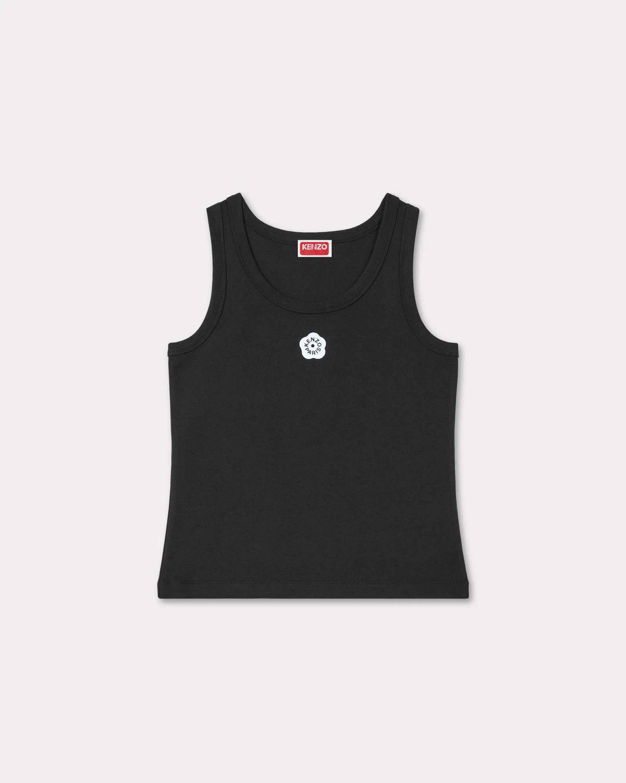 Kenzo Boke Flower 20 Embroidered Tank Top In Cotton Black Women's