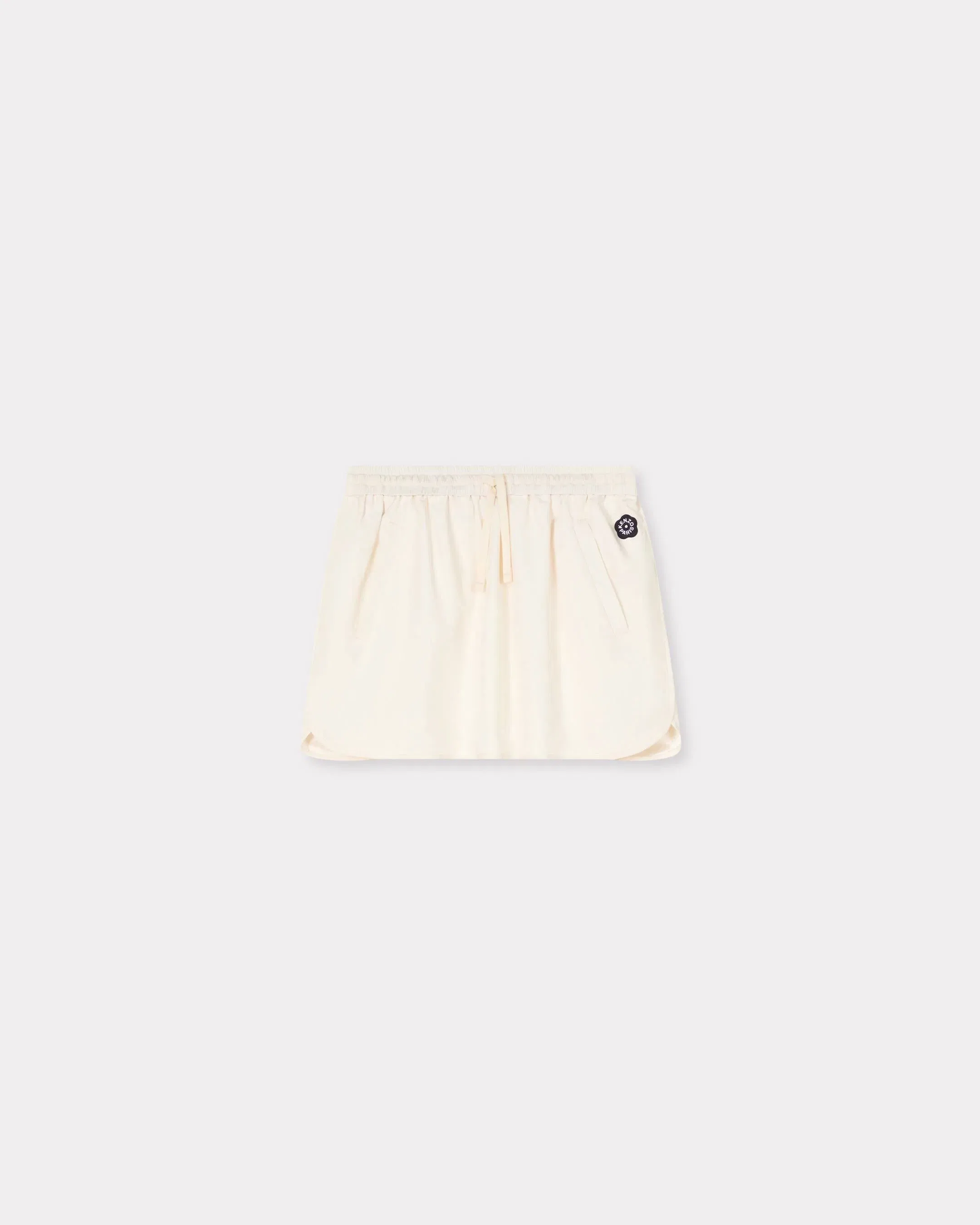 Kenzo Boke Flower 20 Short Skirt In Technical Fabric White Women's