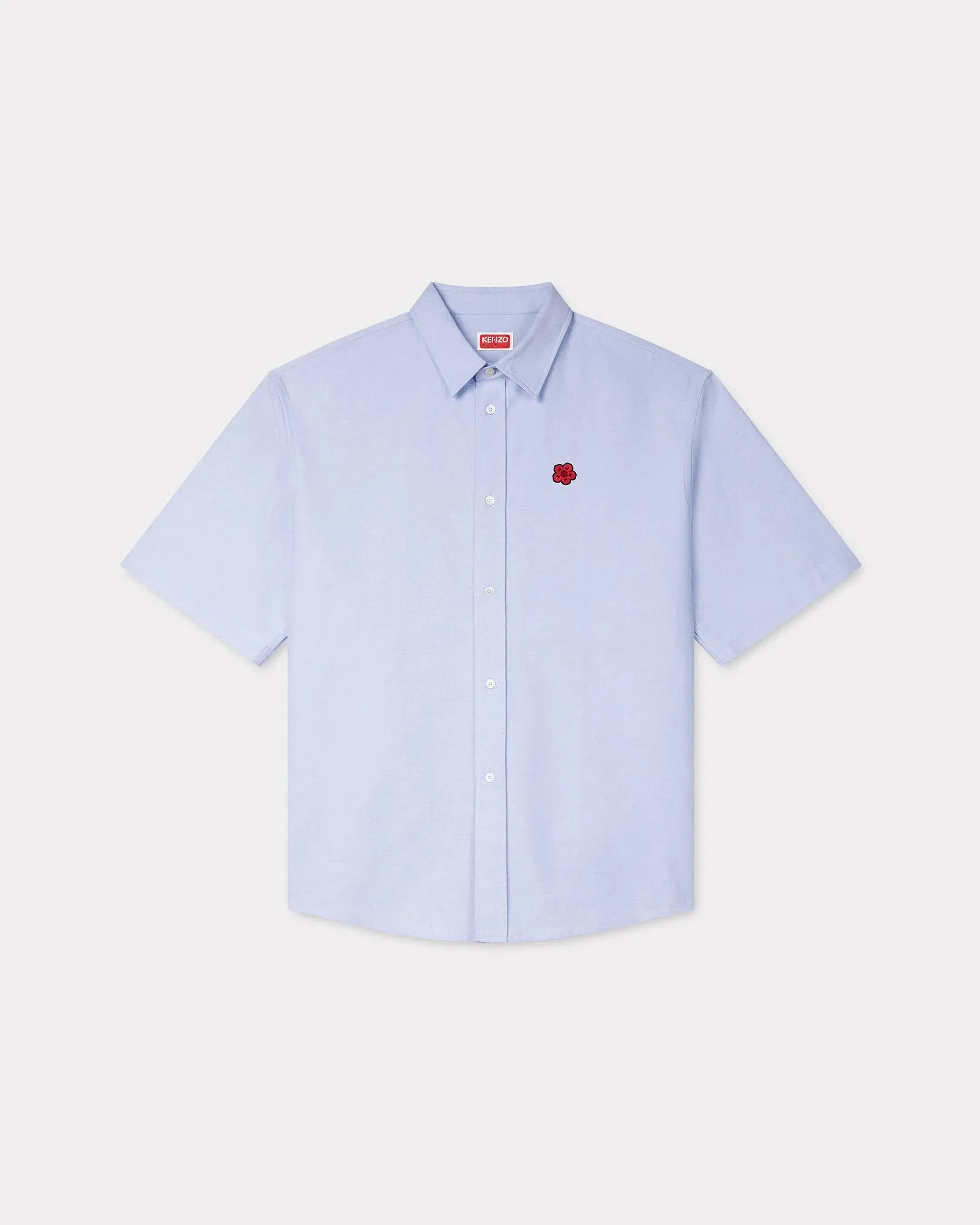 Kenzo Boke Flower Embroidered Casual Shirt Blue