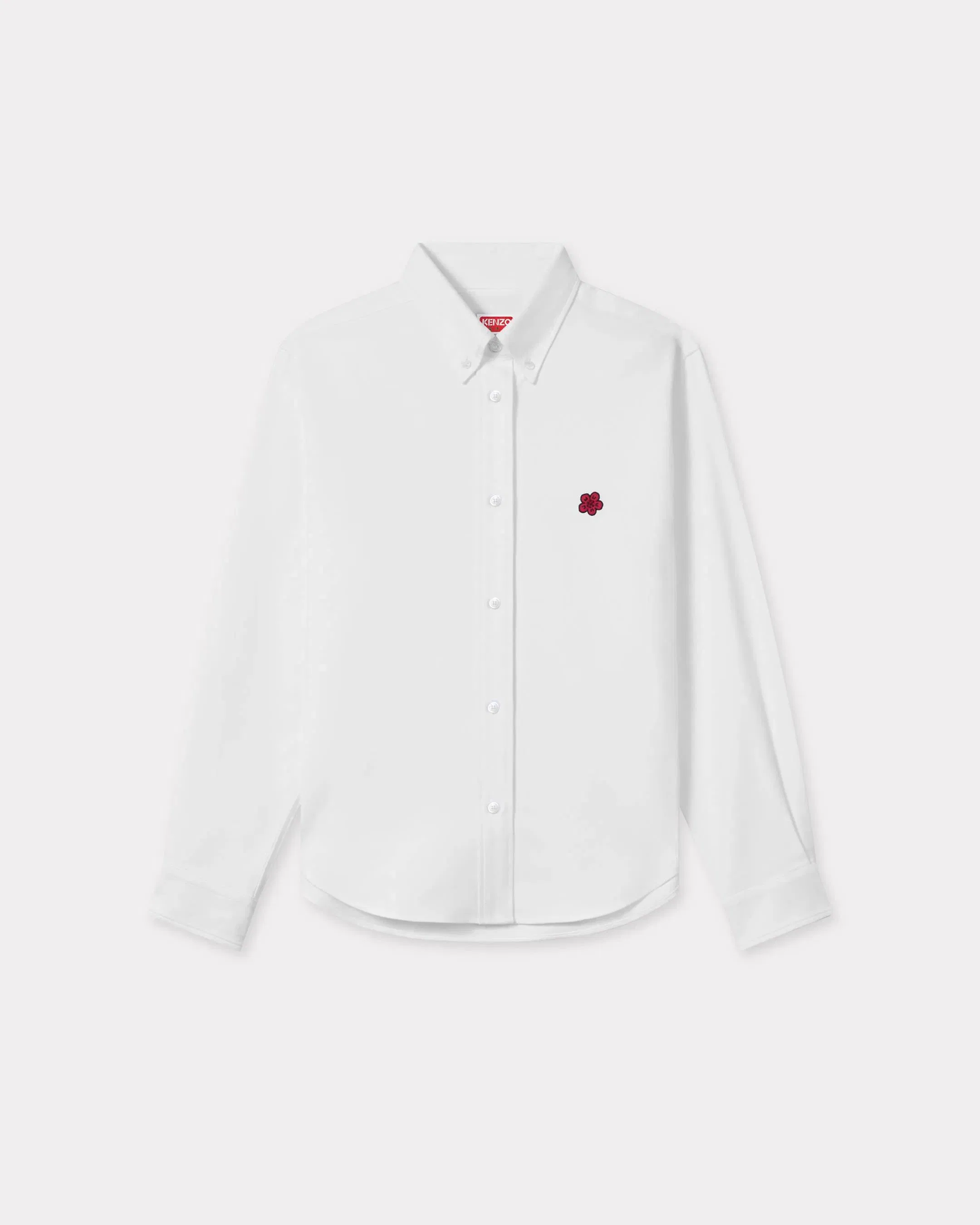 Kenzo Boke Flower Embroidered Fitted Shirt White Women's