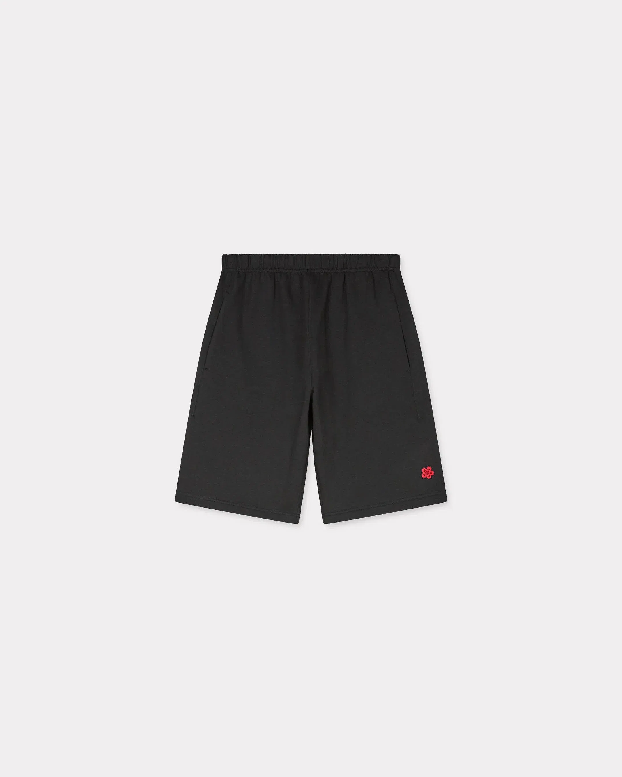 Kenzo Boke Flower Embroidered Shorts In Cotton Black