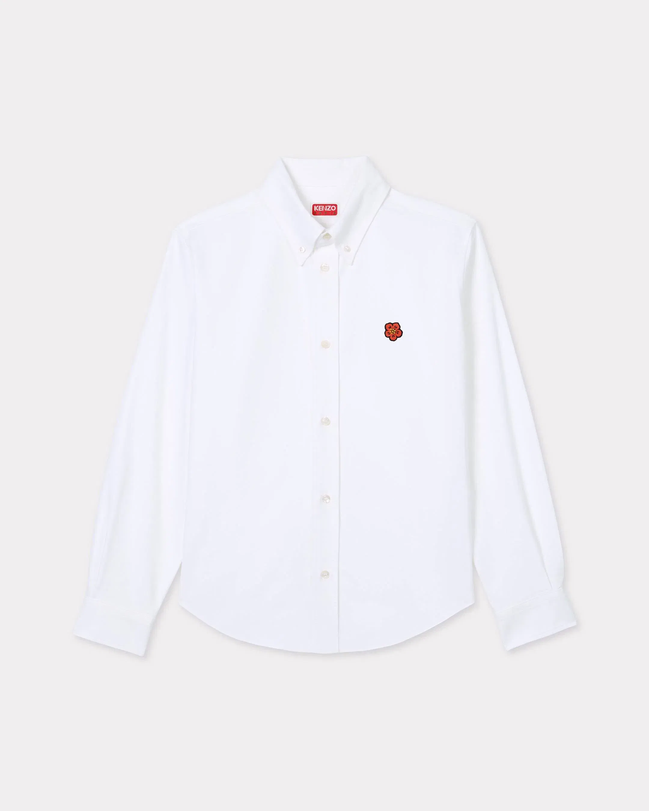 Kenzo Boke Flower Fitted Shirt In Cotton Oxford White Women's