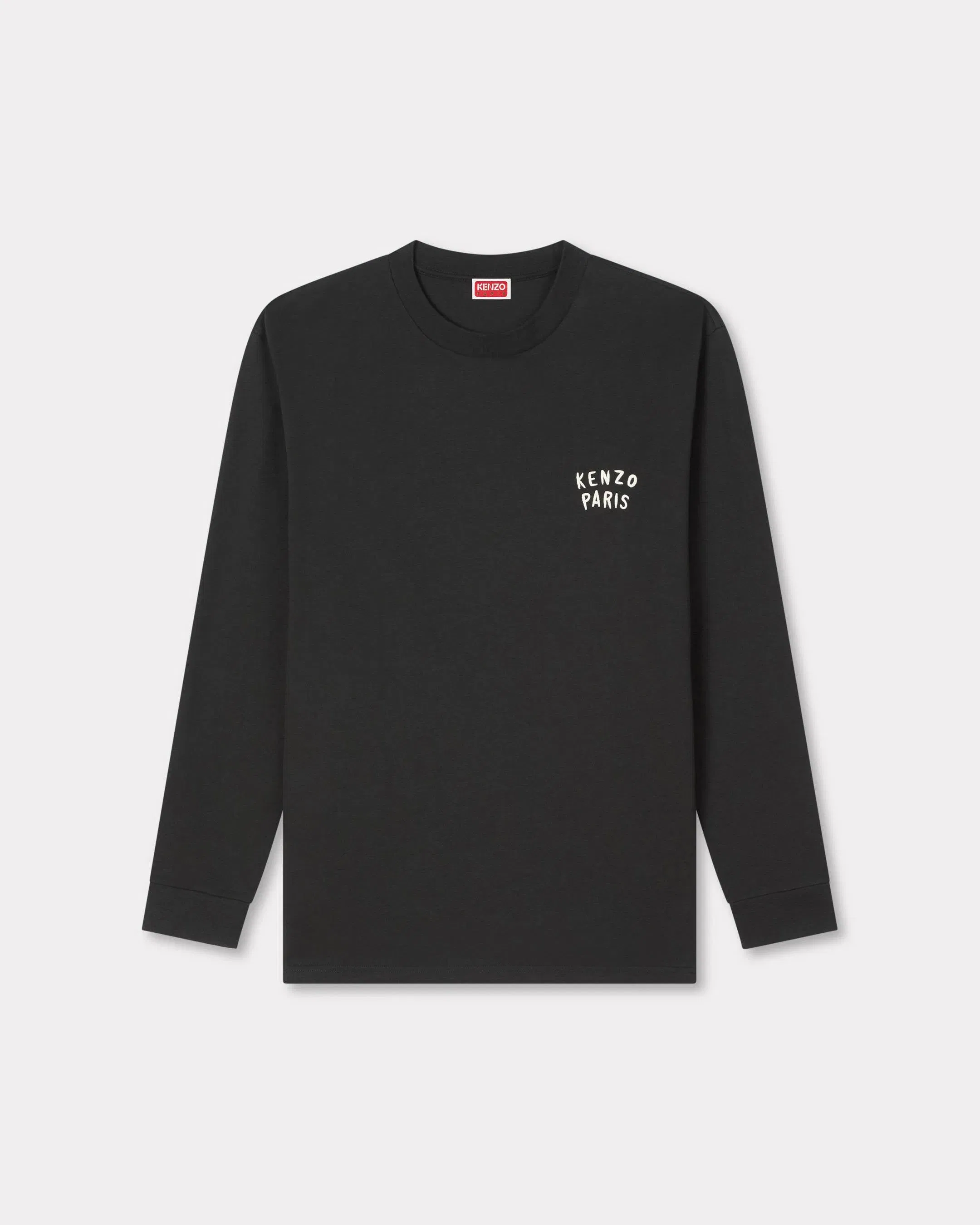 Kenzo Boke Heart Relax Long Sleeve T-Shirt In Cotton Black
