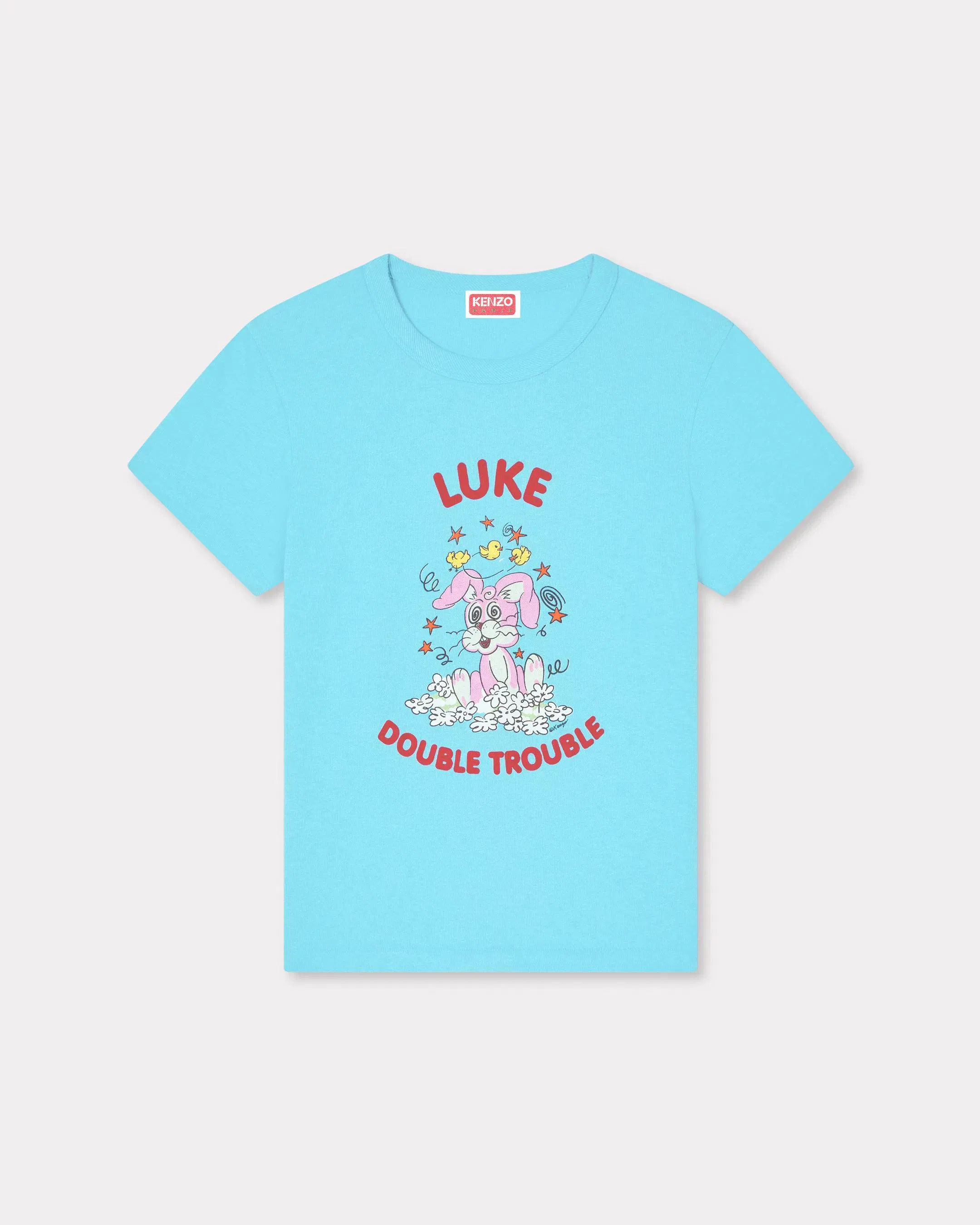 Kenzo Cartoon T-Shirt In Cotton Blue Women's