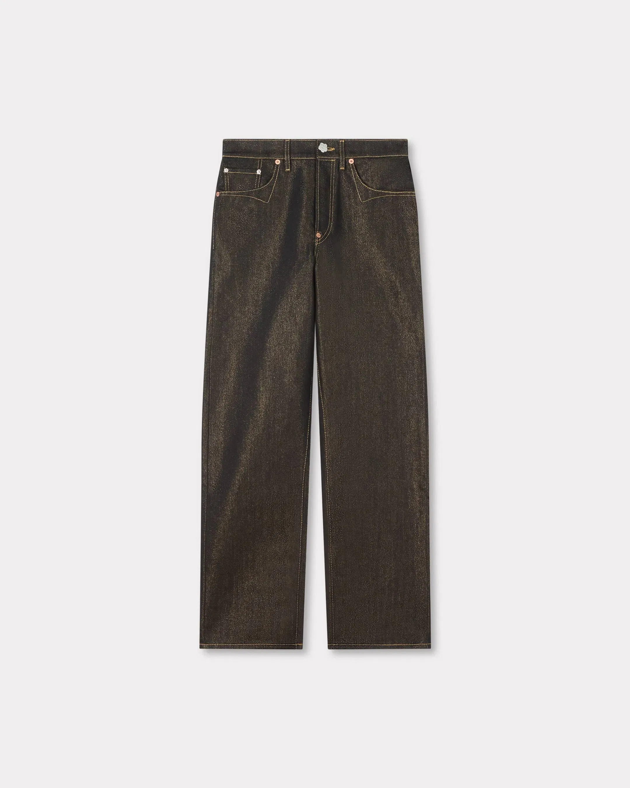 Kenzo Lowwaist Boyfriend Jeans In Lurex Japanese Denim Black Women's
