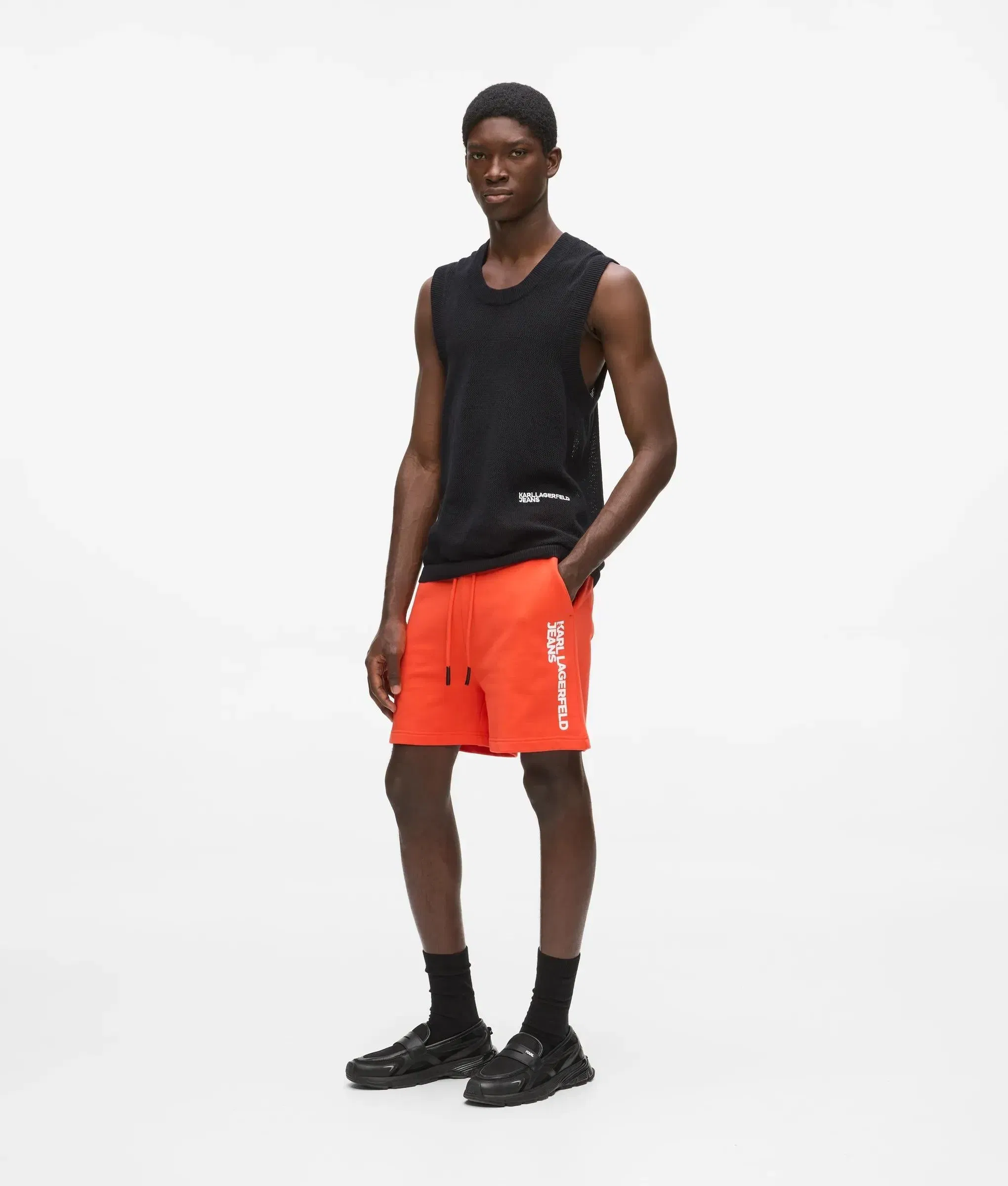 Karl Lagerfeld Logo Sweat Shorts Grenadine