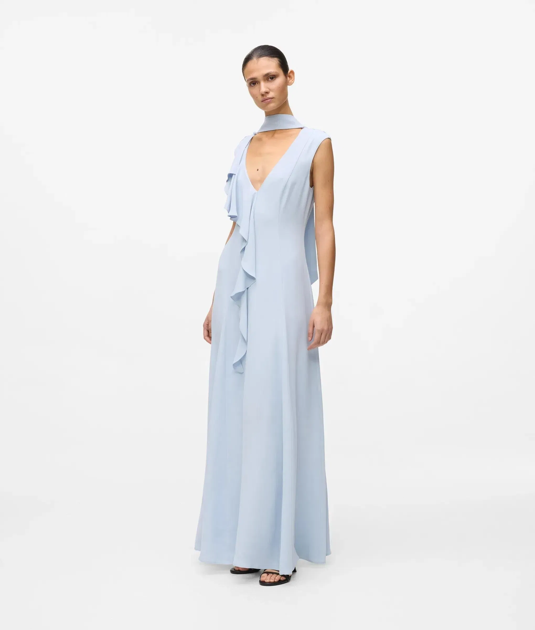 Karl Lagerfeld Ruffle - Detail Dress Kentucky Blue