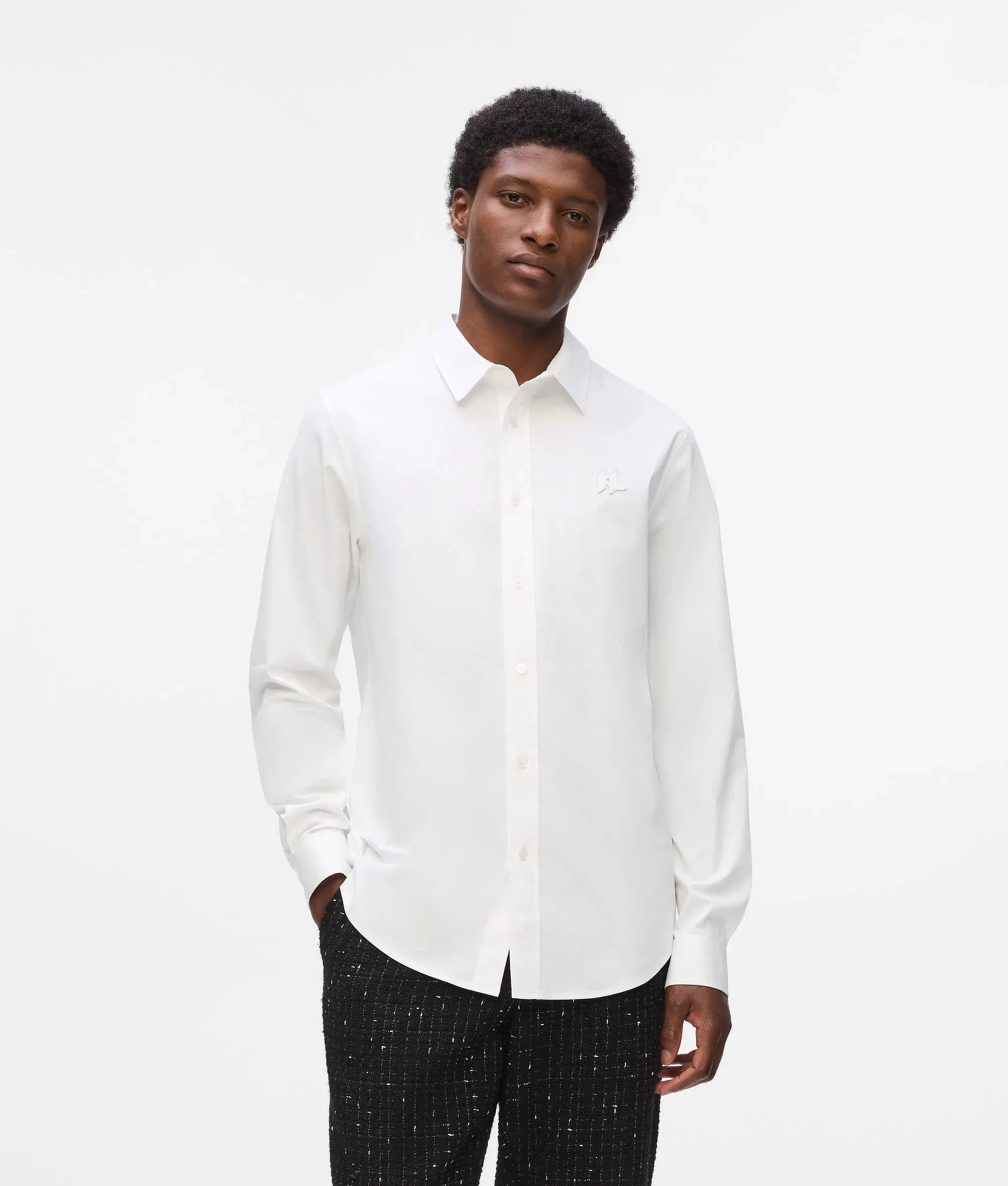 Karl Lagerfeld Monogram Shirt White