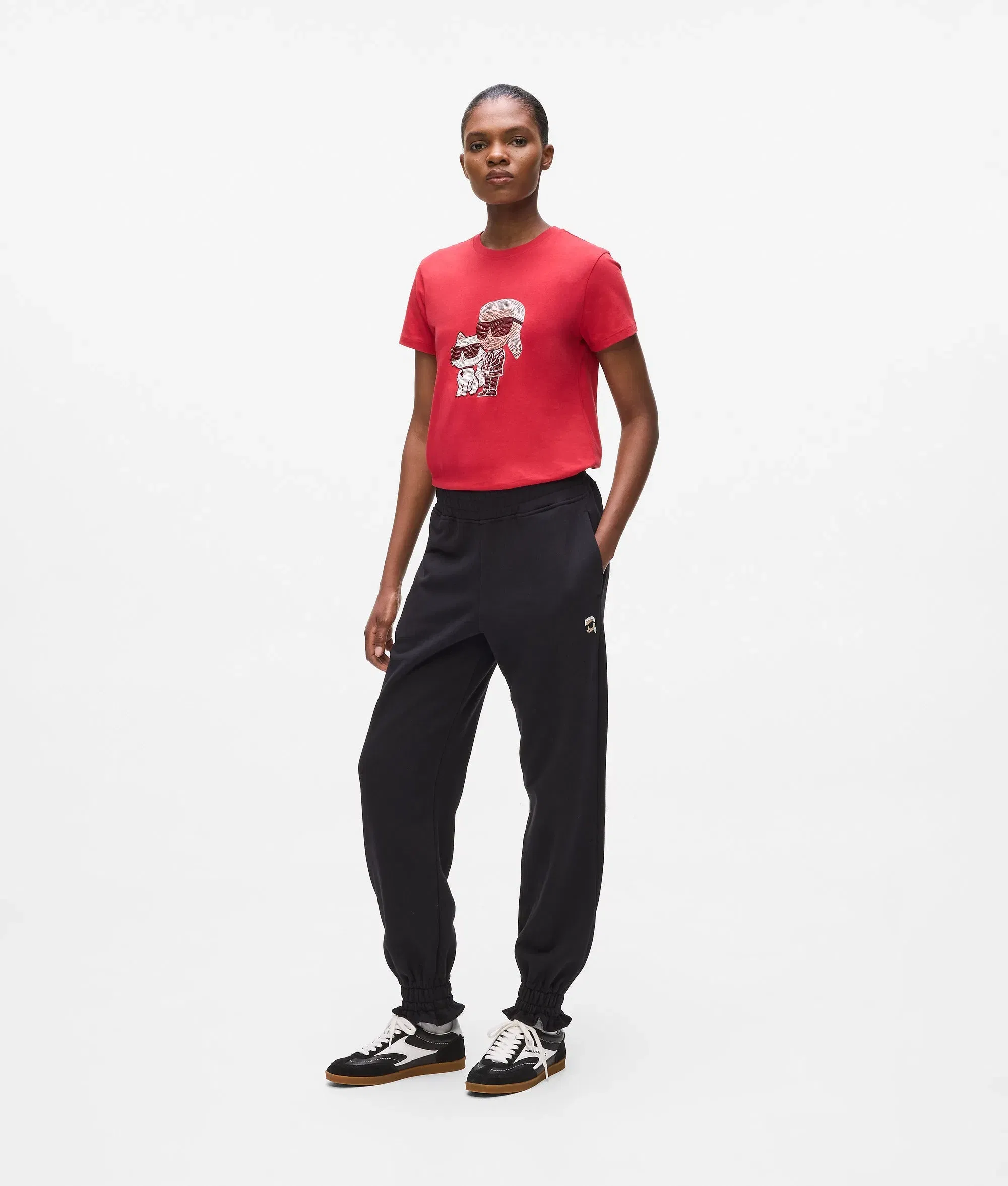 Karl Lagerfeld Ikon Cinched Sweatpants Black