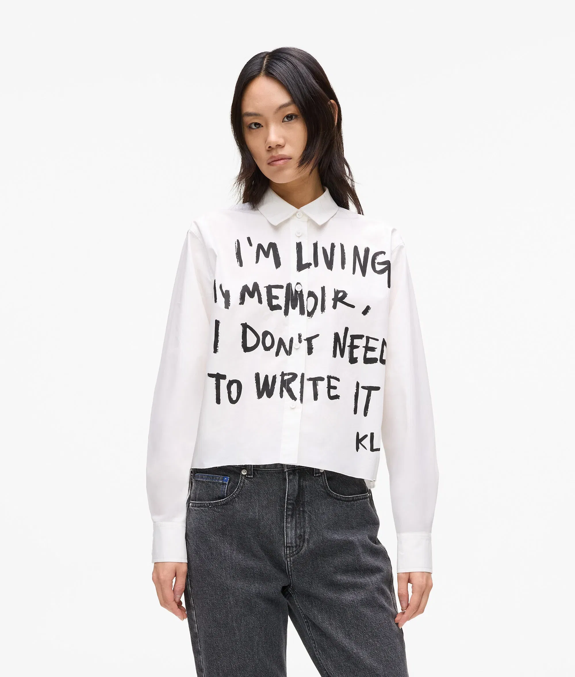 Karl Lagerfeld Karl Quote Shirt White
