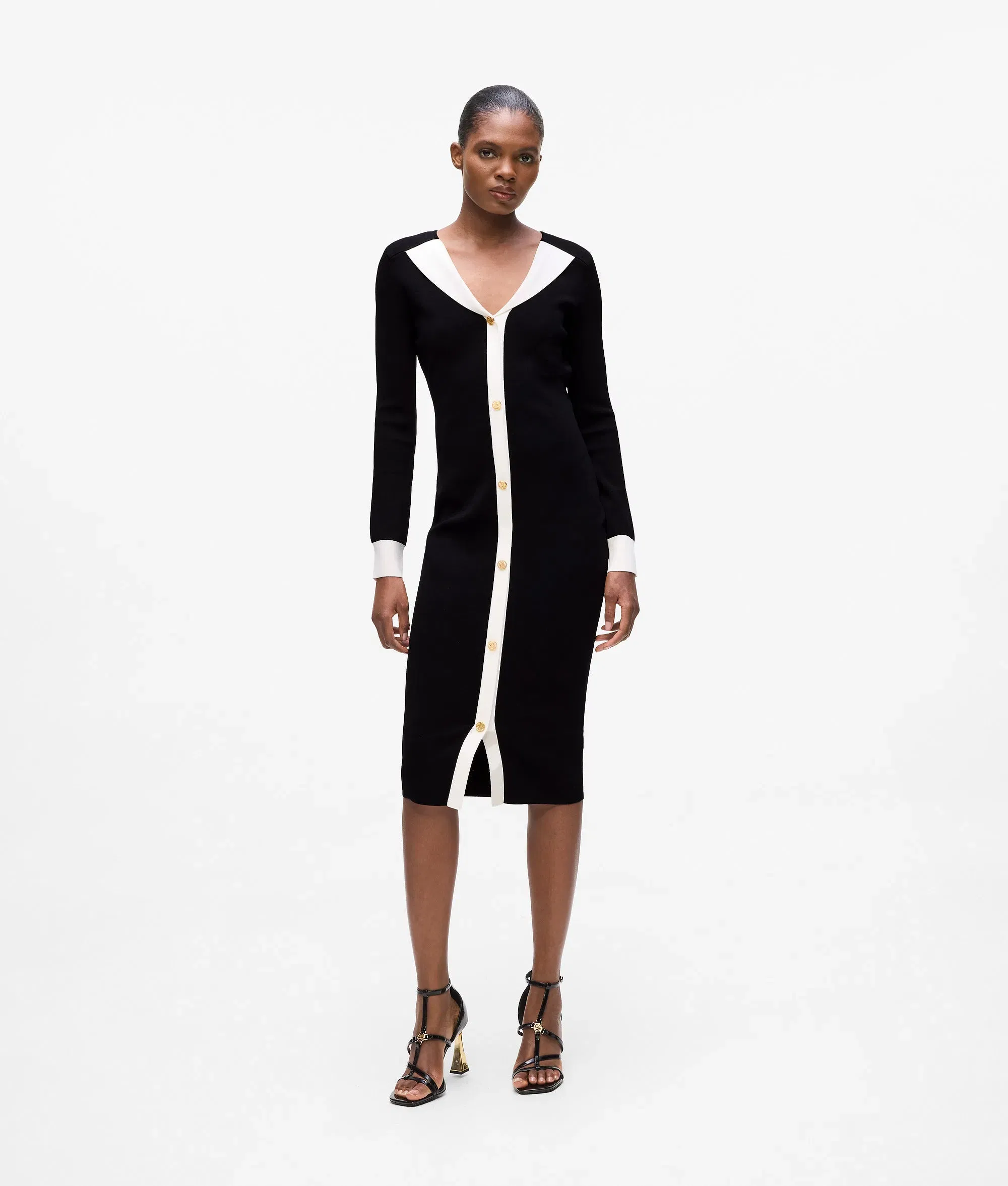 Karl Lagerfeld Karl Dna Knit Dress Black/White
