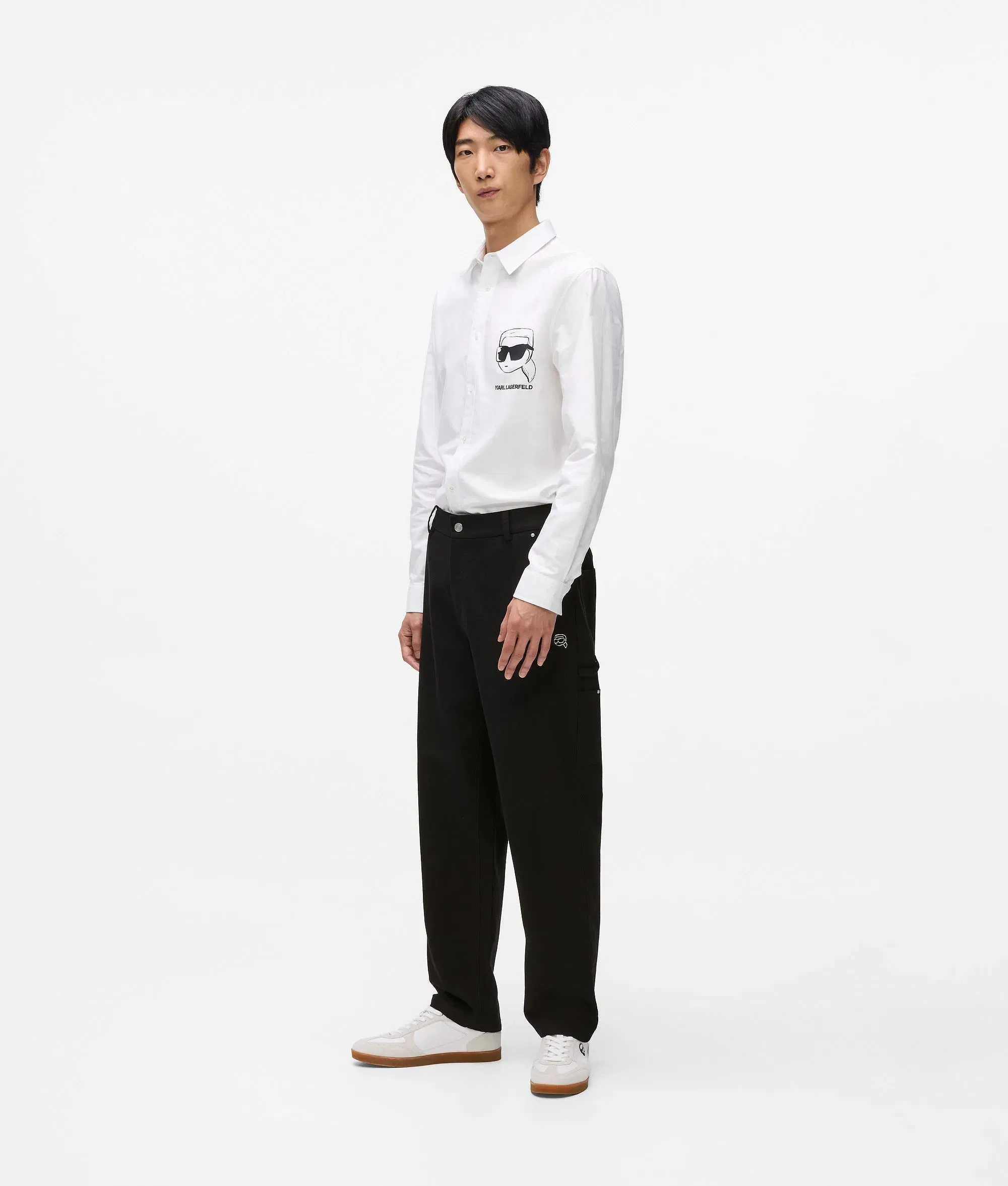 Karl Lagerfeld Ikon Canvas Pants Black