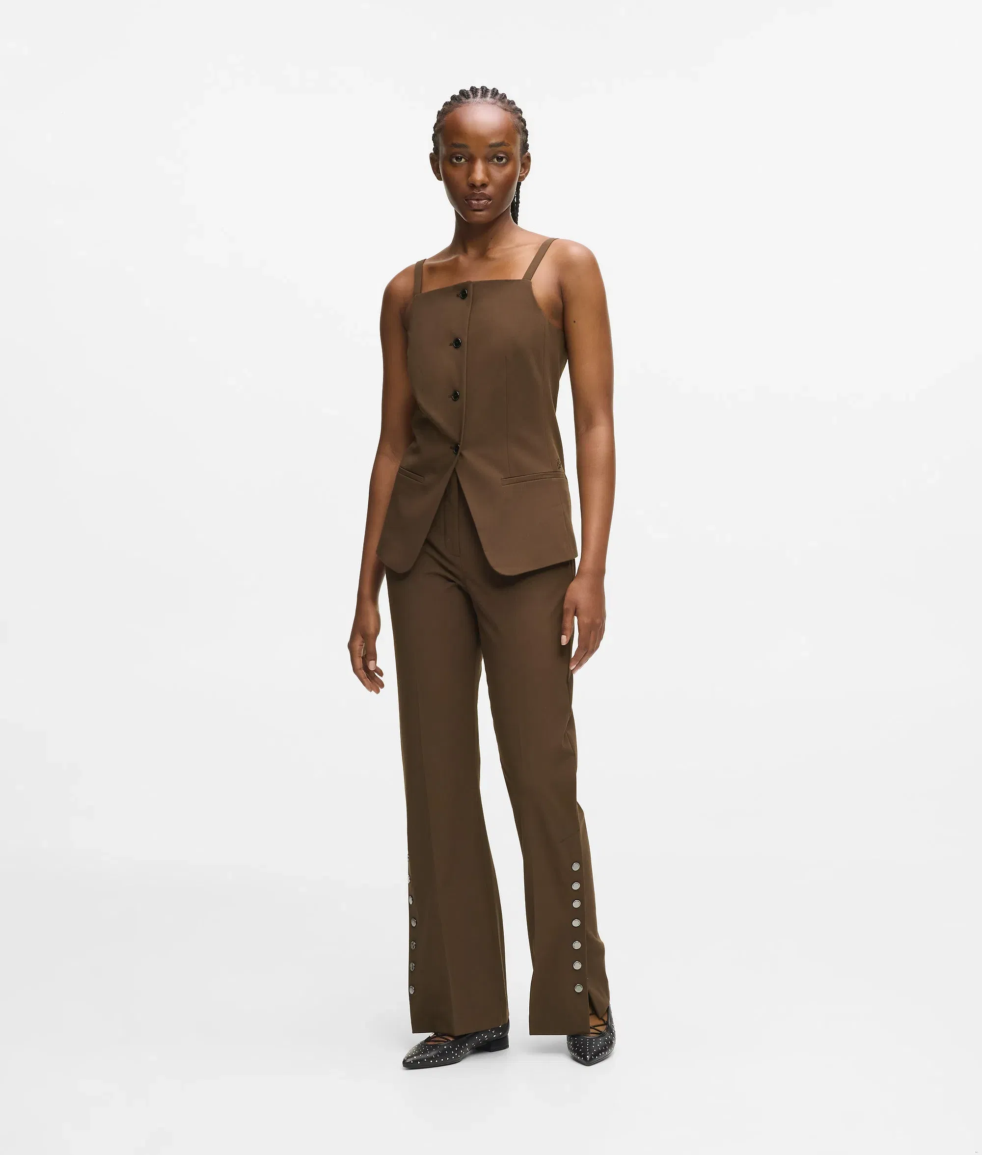 Karl Lagerfeld Snap Button Pants Java
