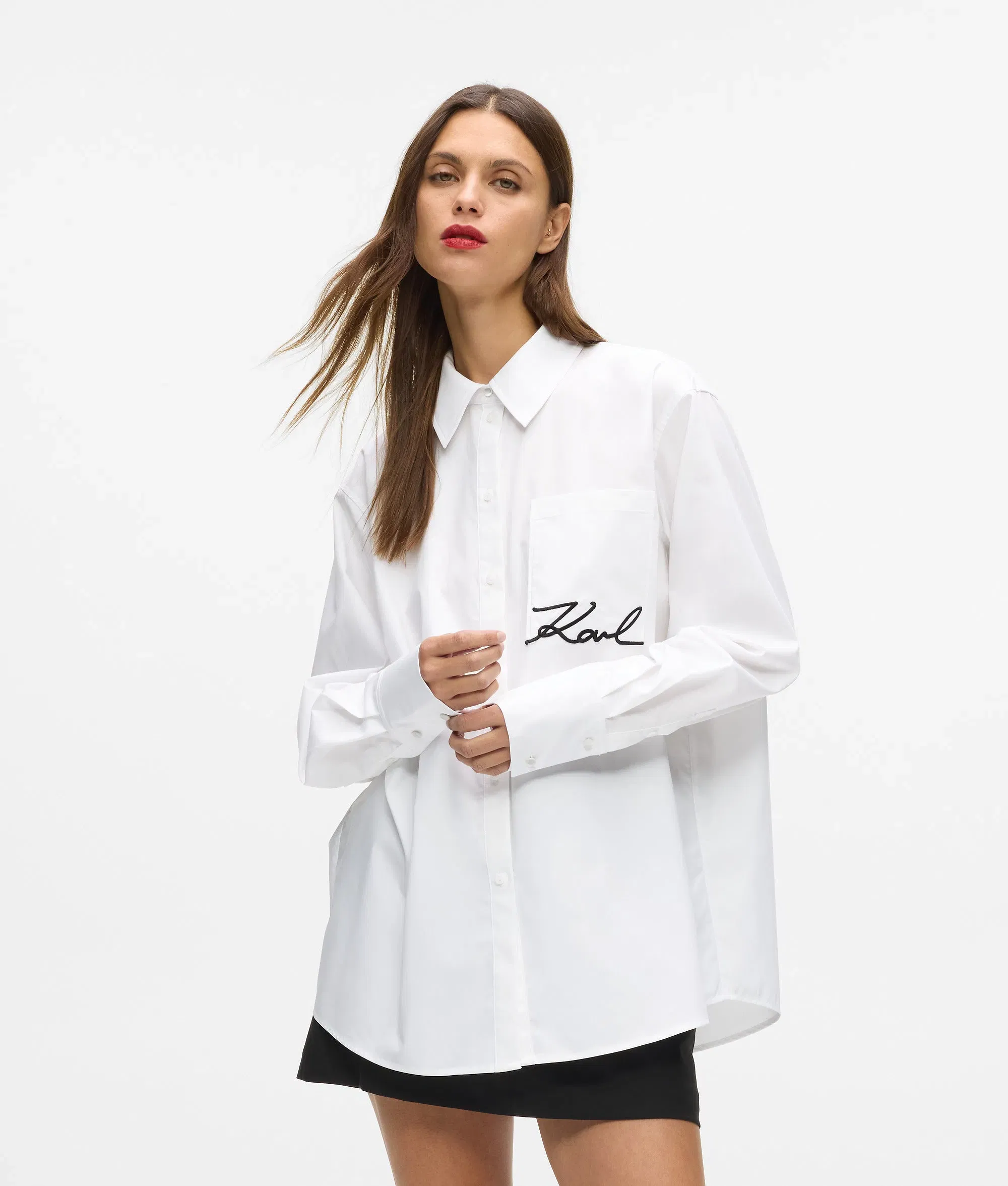 Karl Lagerfeld Signature Pocket Shirt White
