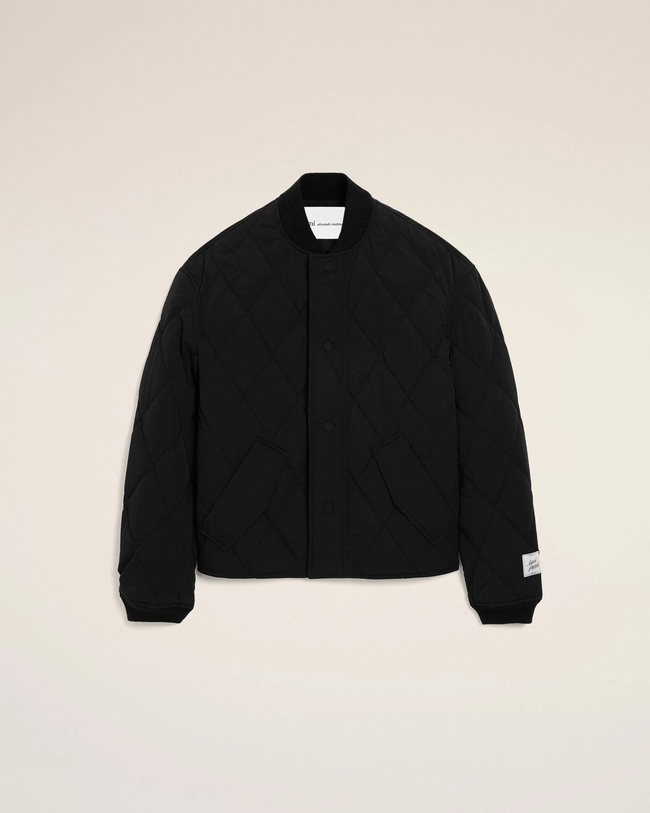 AmiParis Black Nylon Padded Jacket