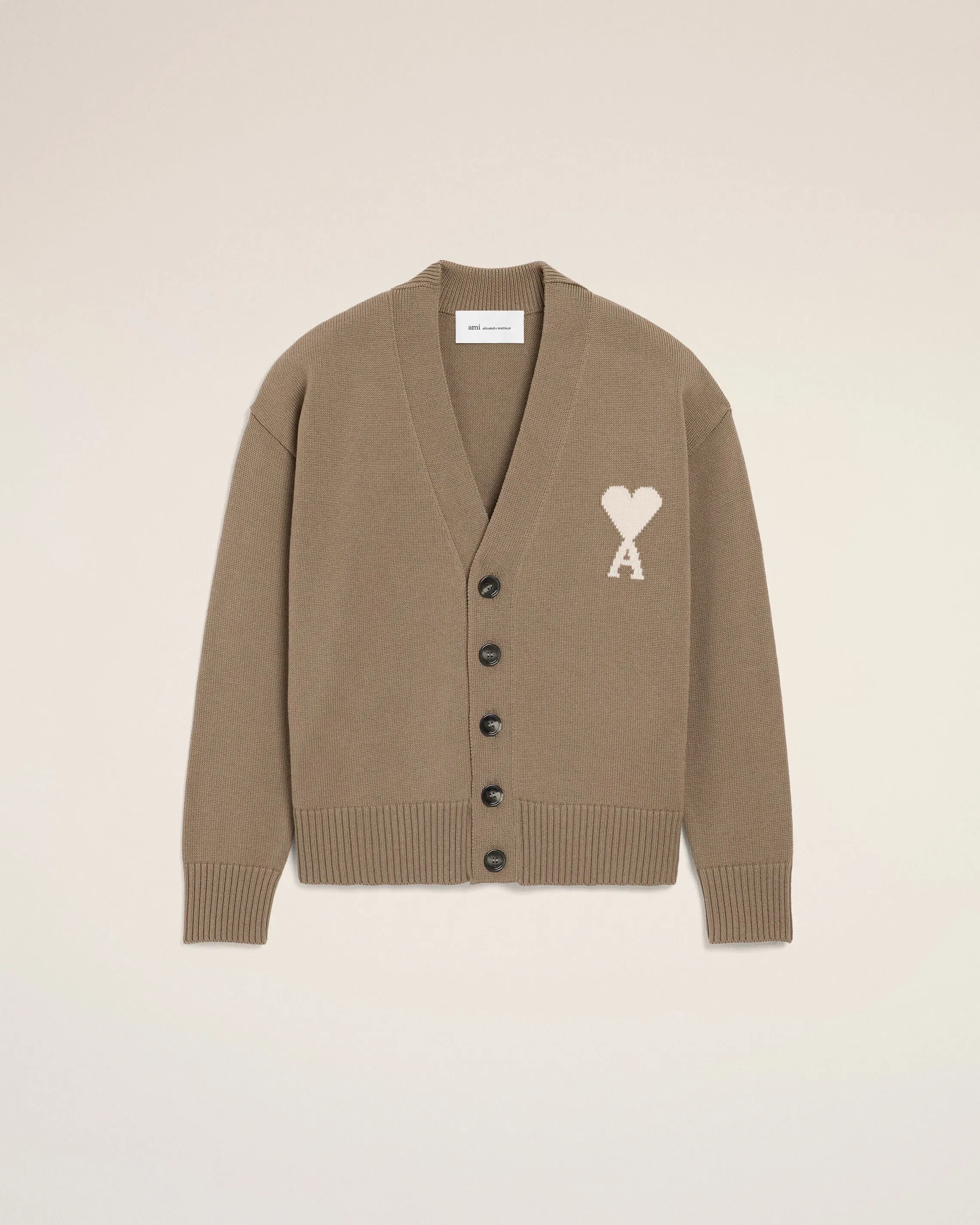 Beige Wool Ami De Coeur Cardigan