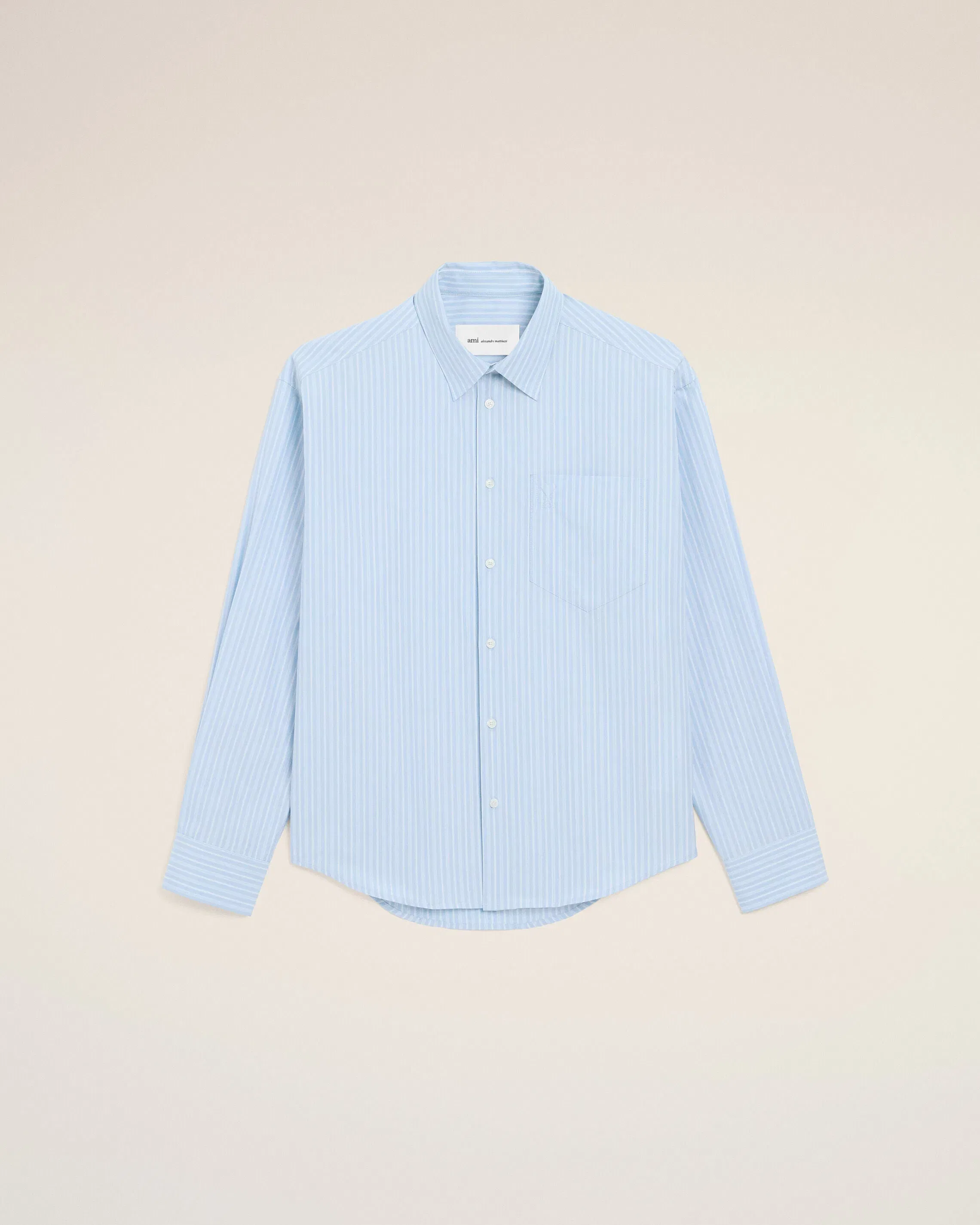 Blue Cotton Long Sleeve Ami De Coeur Boxy Shirt
