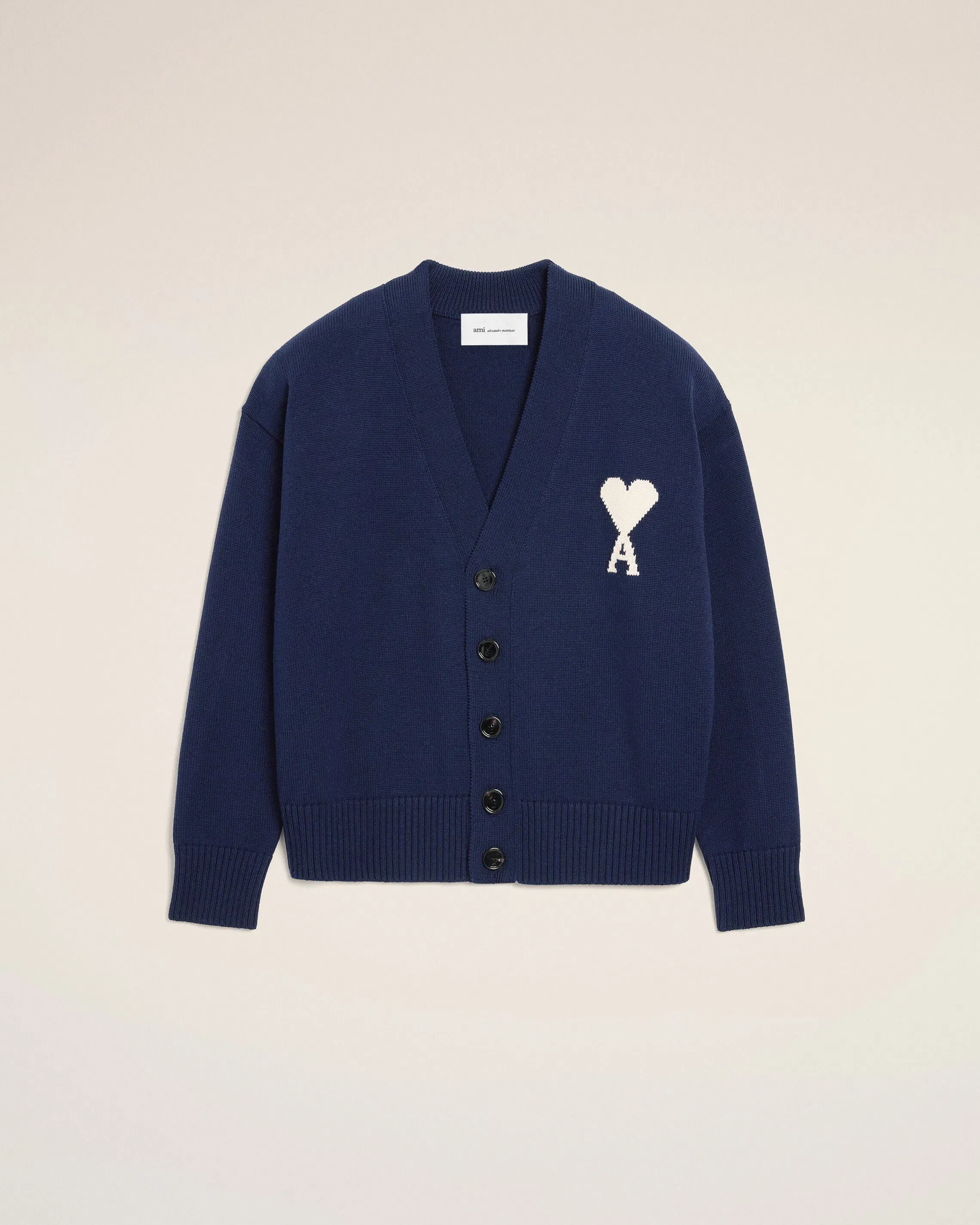 Blue Wool Ami De Coeur Cardigan Ink