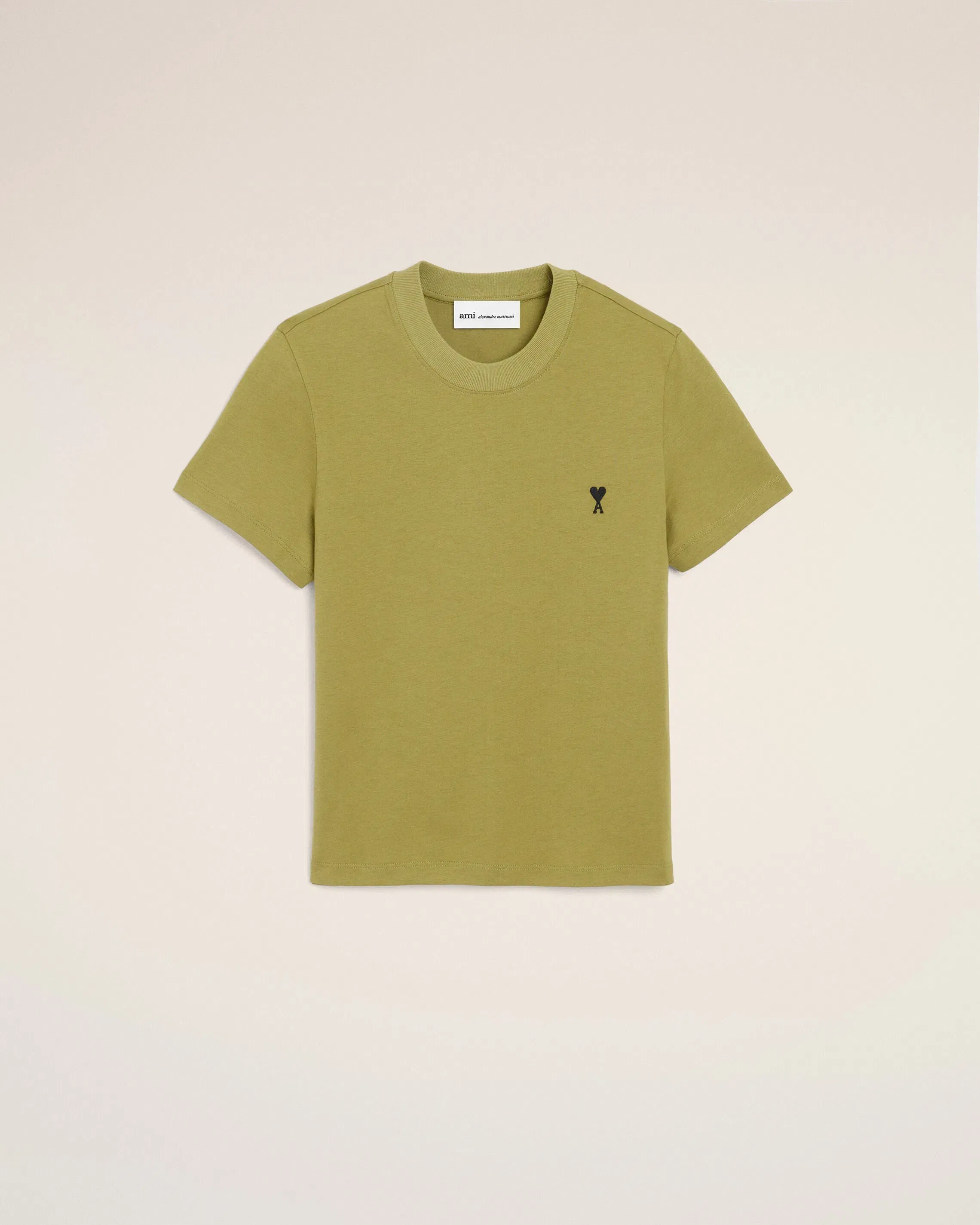 Green Cotton Ami De Coeur Cropped T-Shirt Matcha Women's