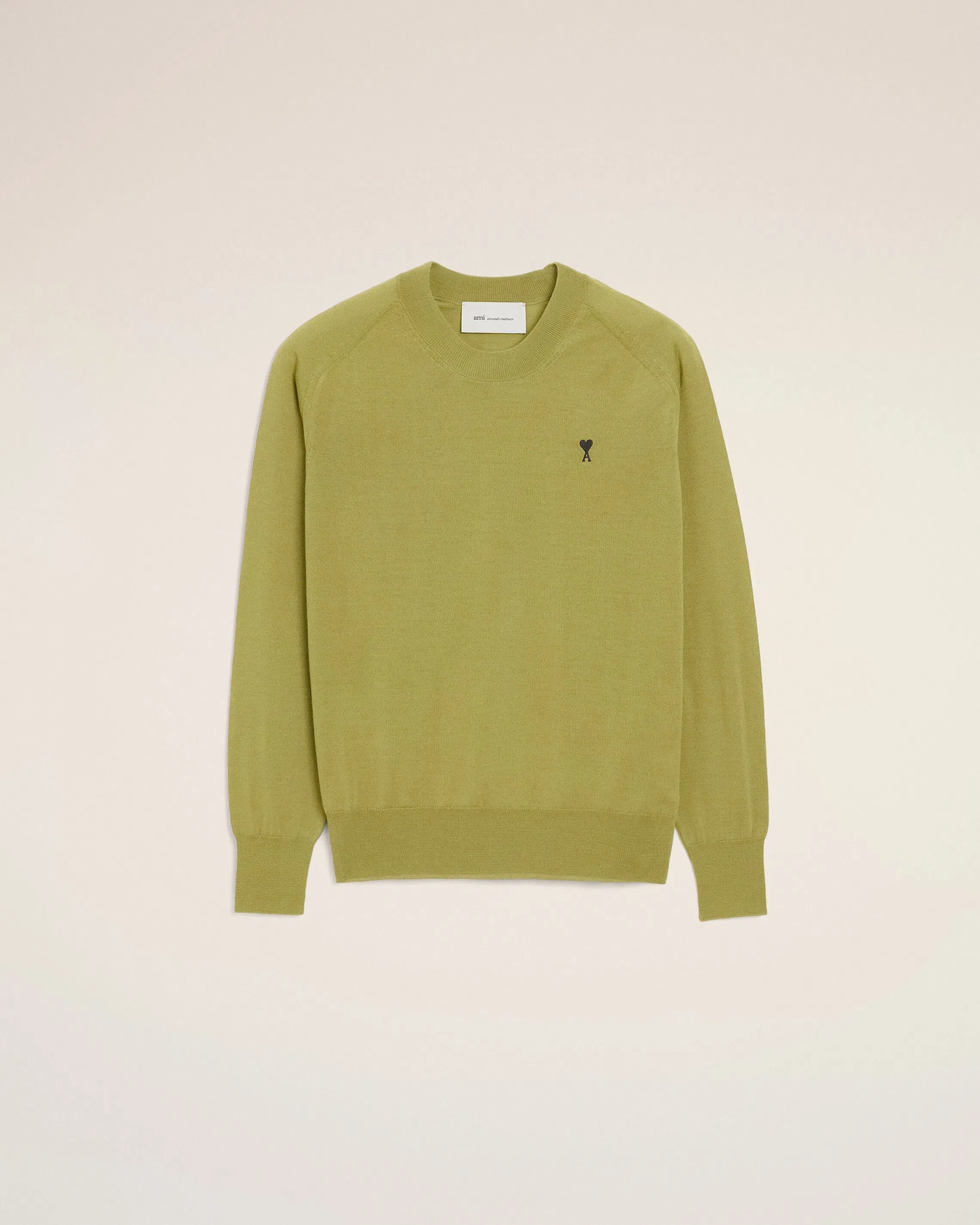 Green Wool Crewneck Ami De Coeur Sweater Matcha