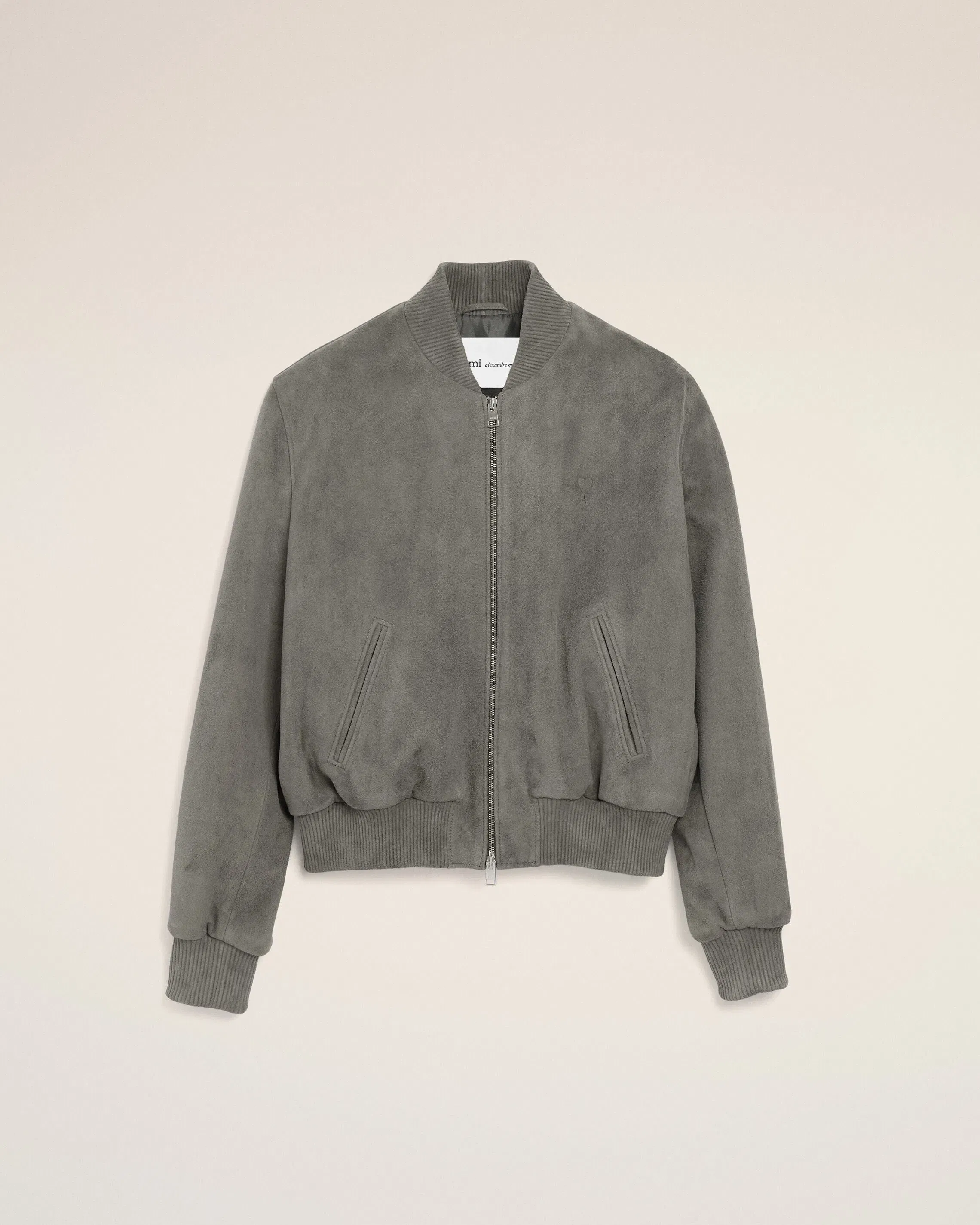 Grey Goat Leather Ami De Coeur Zipped Jacket