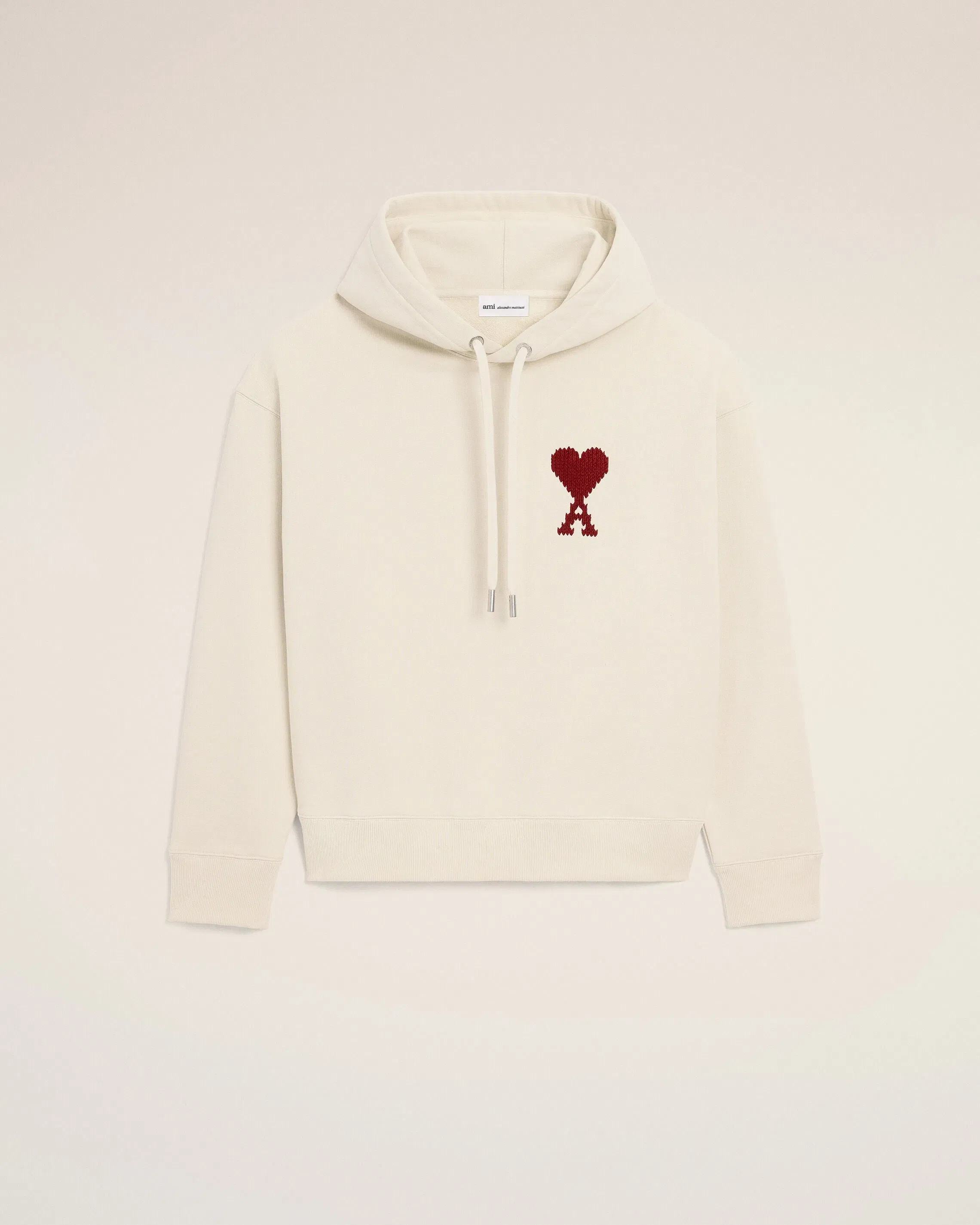 White Cotton Ami De Coeur Hoodie
