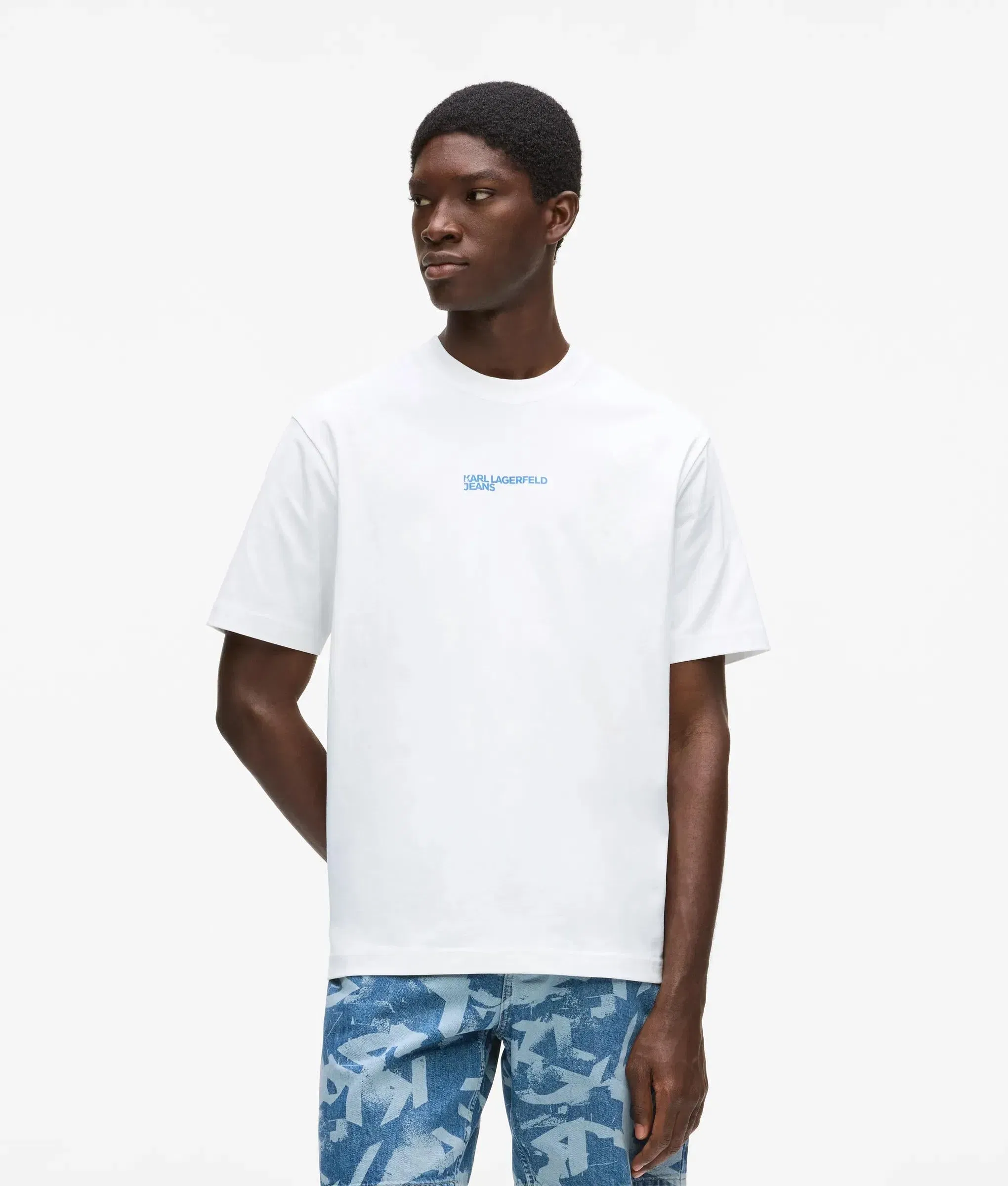 Karl Lagerfeld Graphic Karl Print T - Shirt White