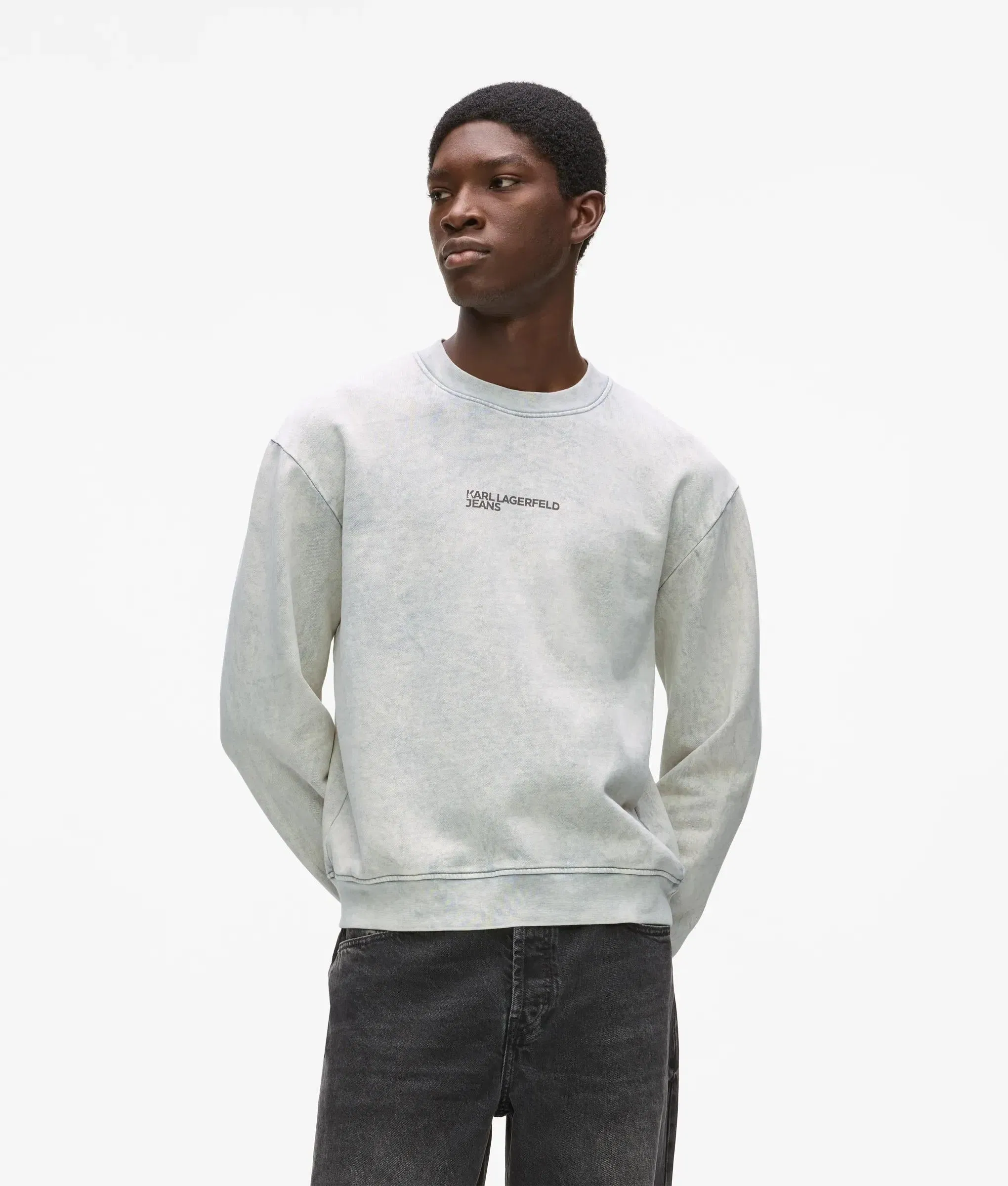 Karl Lagerfeld Washed Regular Sweatshirt Micro Chip