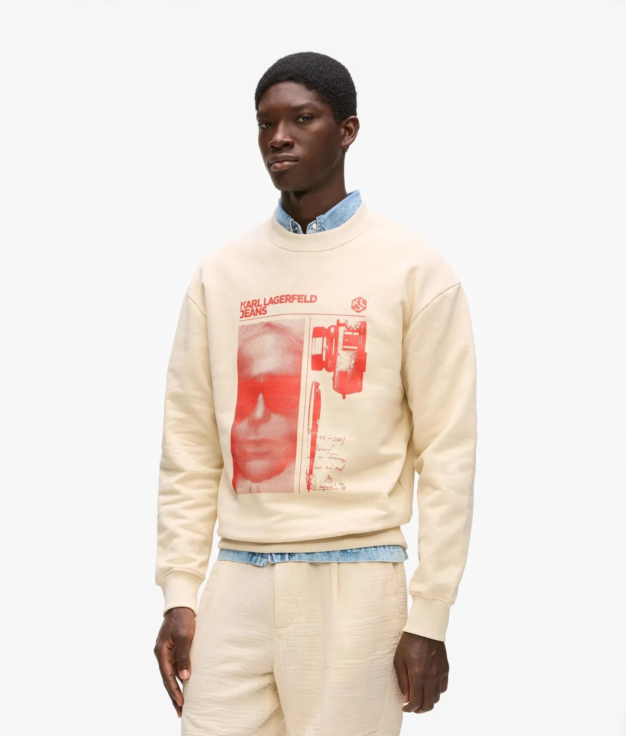 Karl Lagerfeld Graphic Karl Print Sweatshirt Whitecap Grey