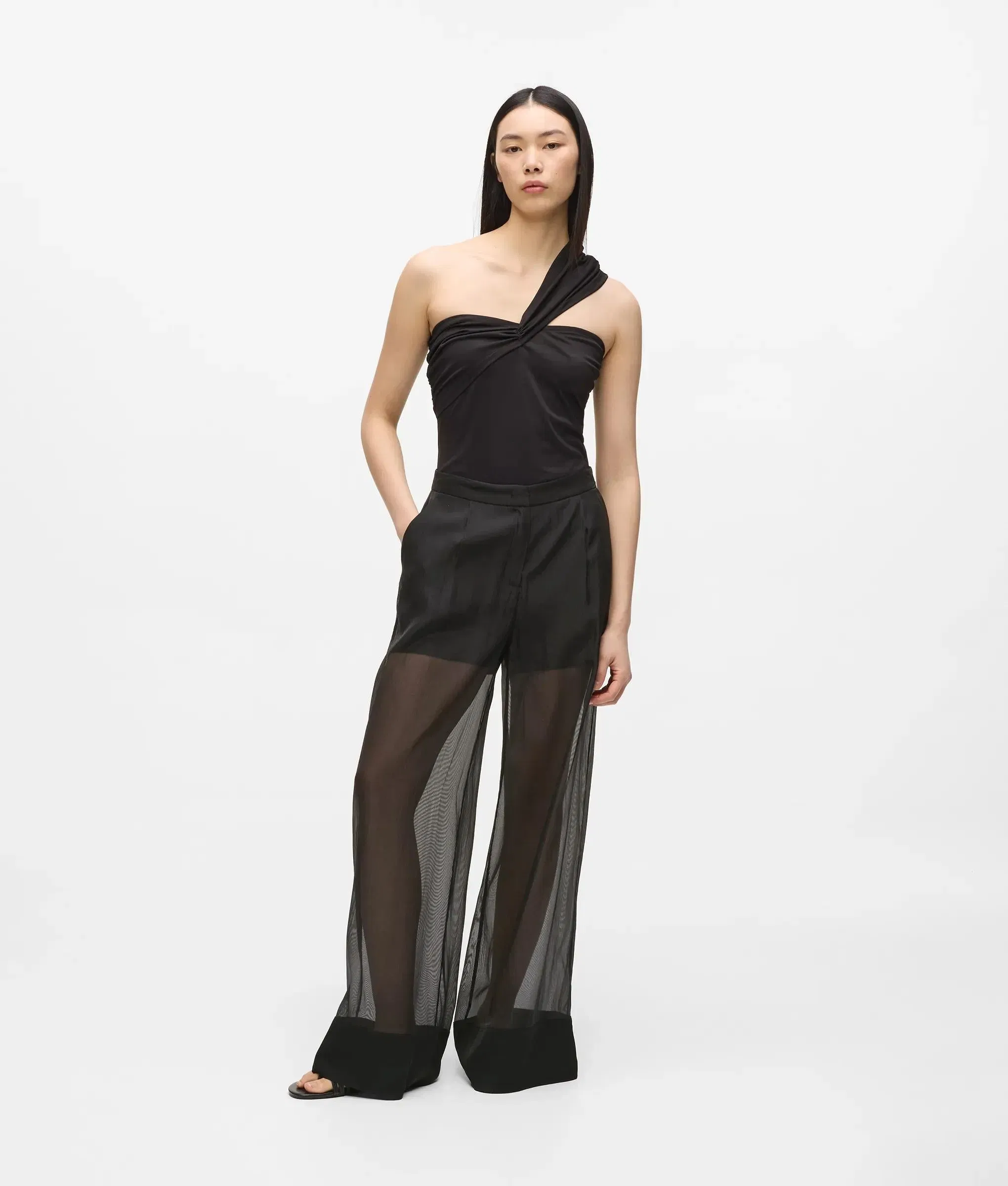 Karl Lagerfeld Organza Pants Black