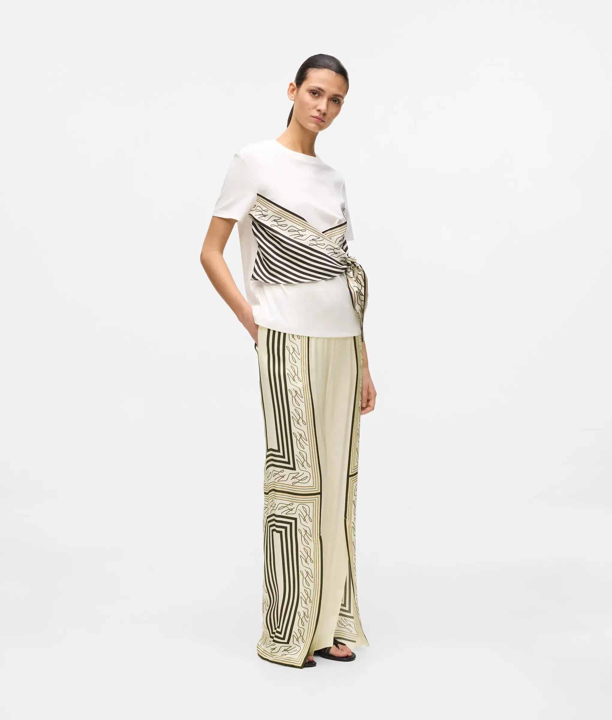 Karl Lagerfeld Scarf Print Pajama Pants Pristine