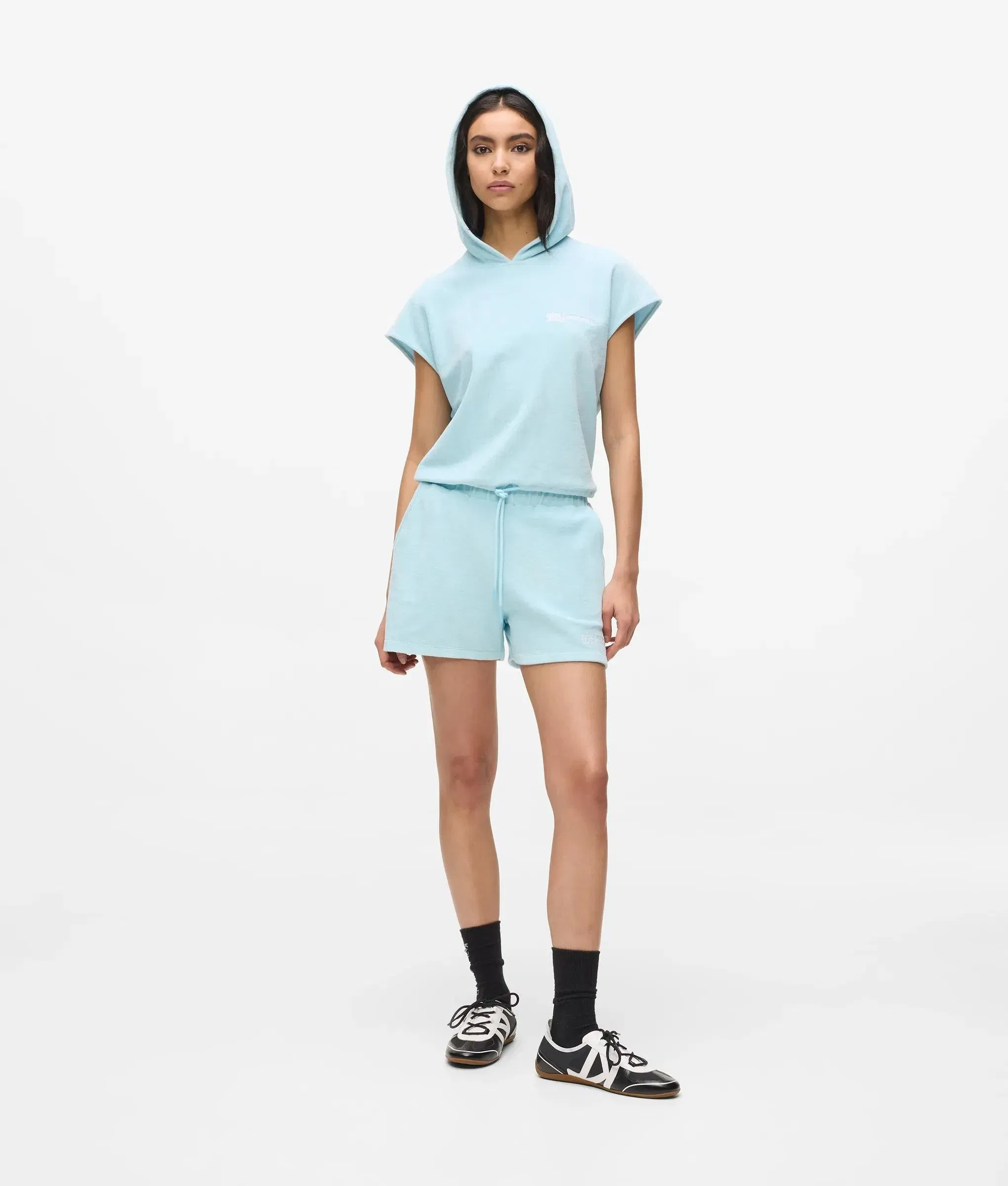 Karl Lagerfeld Logo Toweling Shorts Corydalis Blue