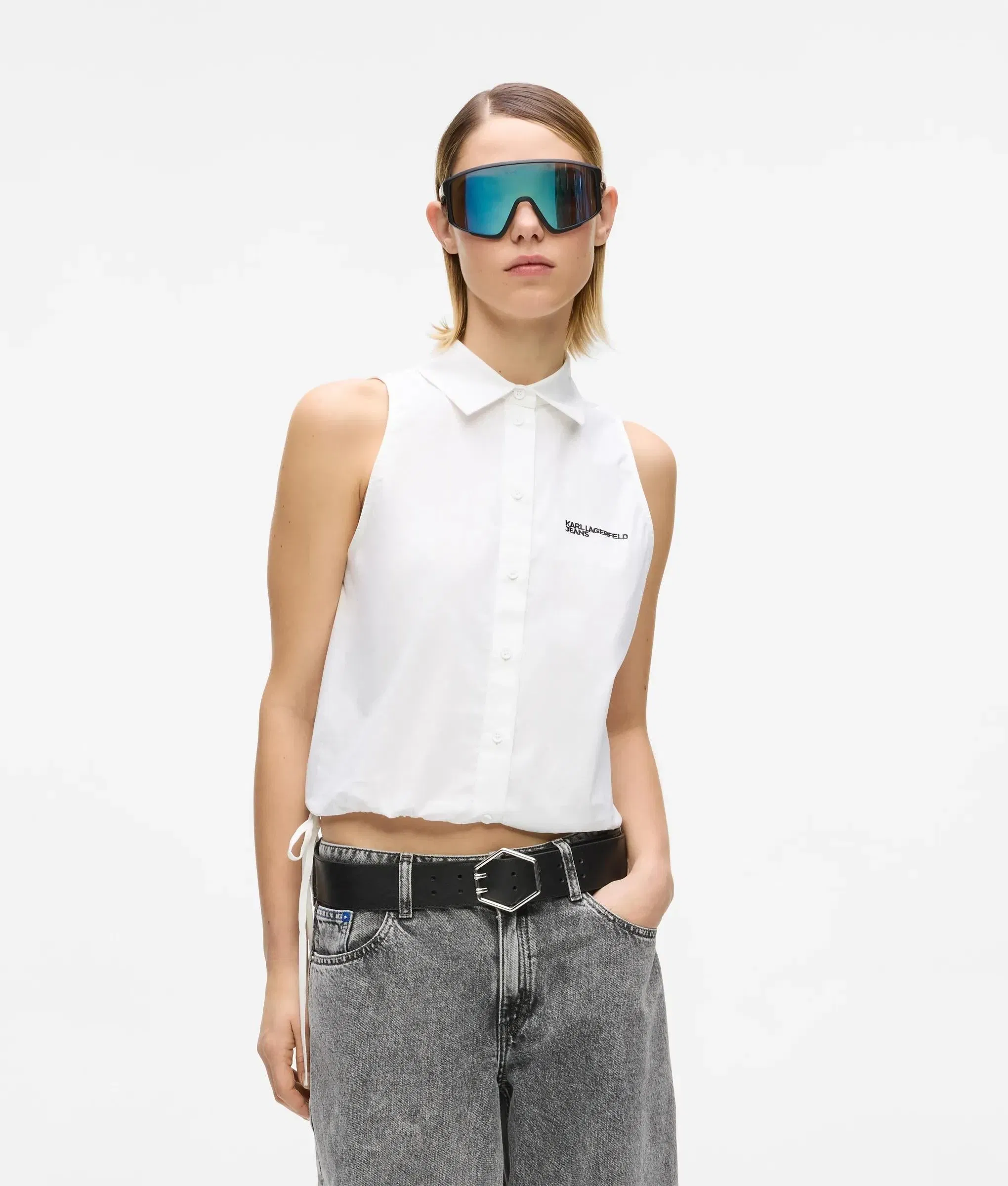 Karl Lagerfeld Sleeveless Shirt White
