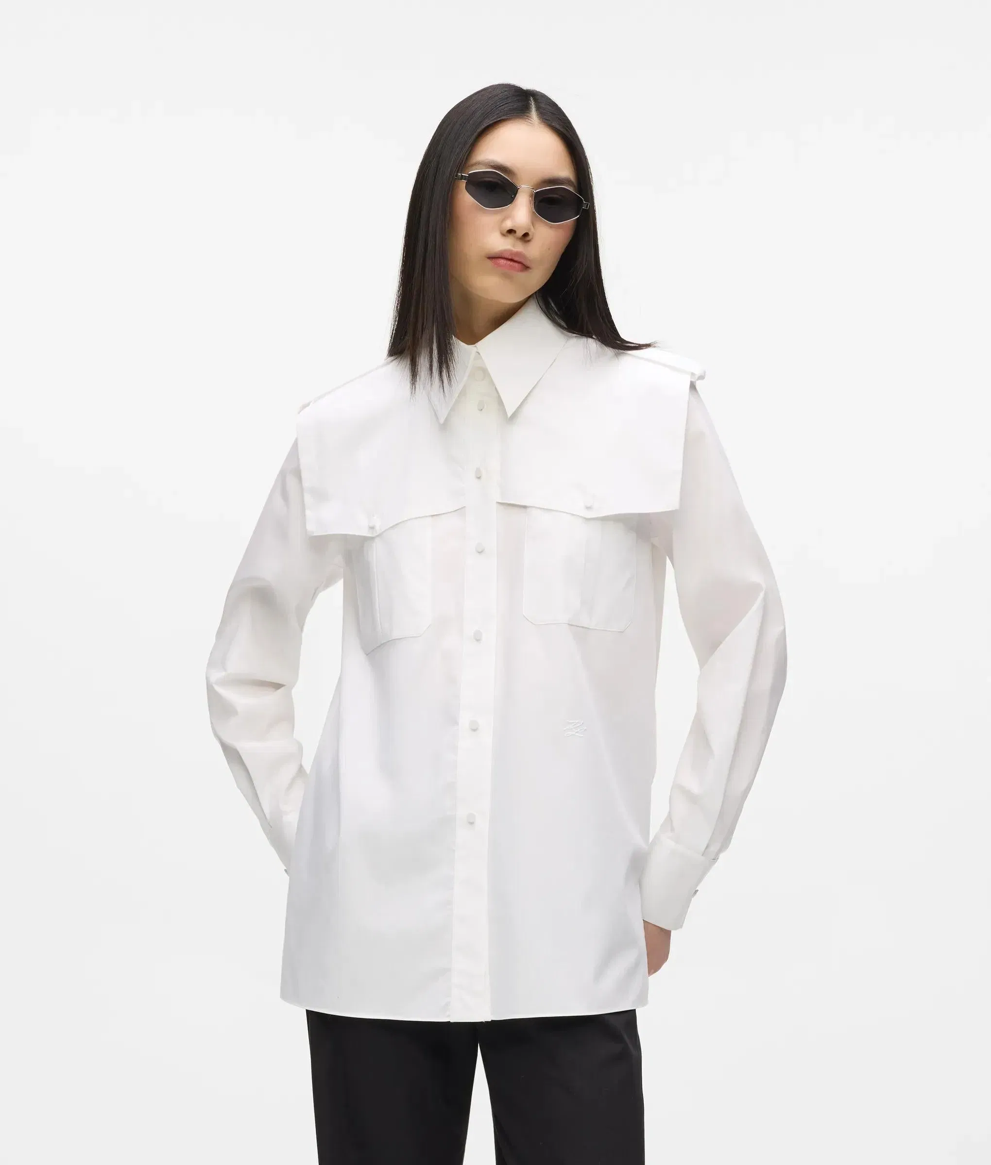 Karl Lagerfeld Archive Poplin Shirt White