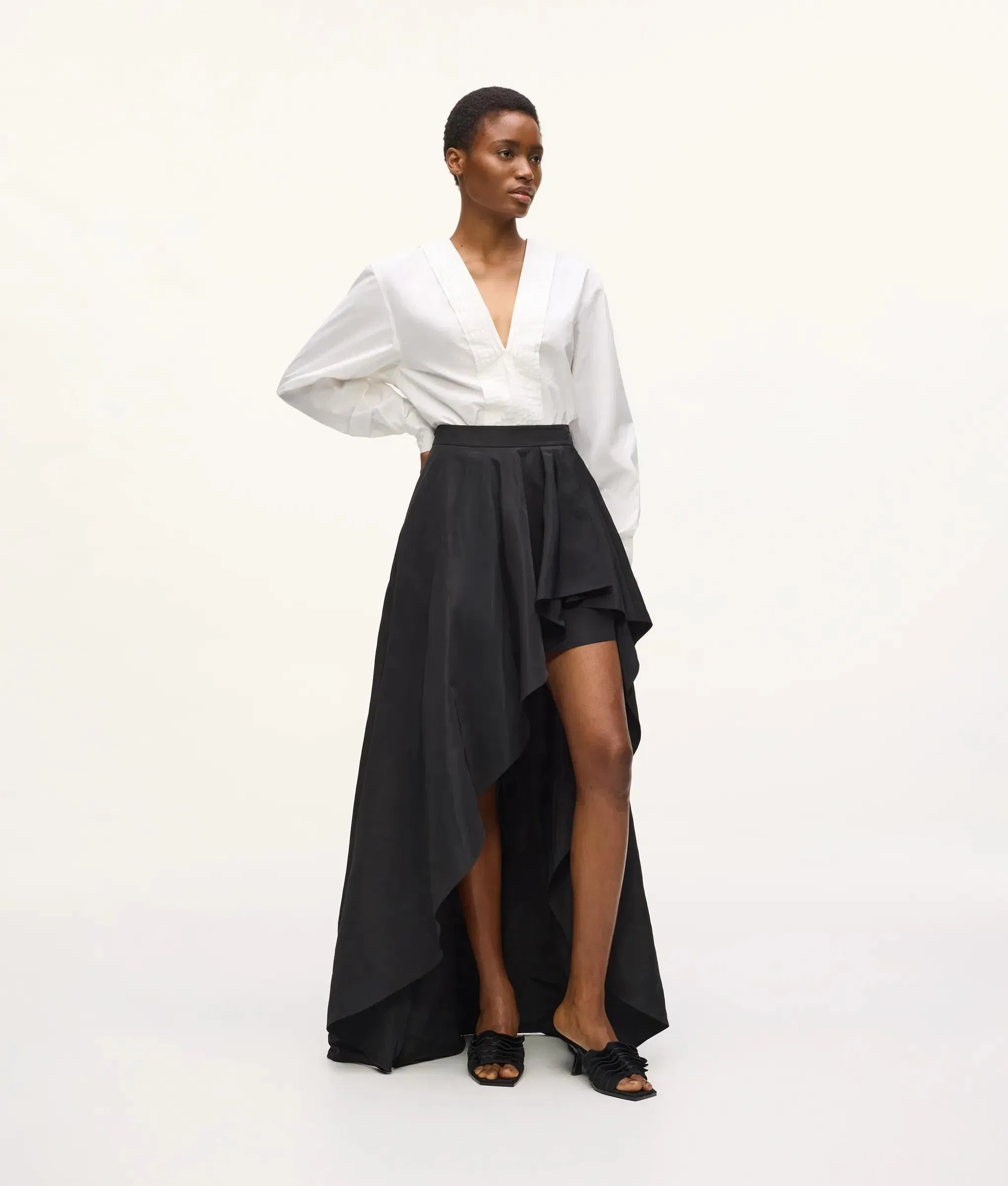 Karl Lagerfeld Kl Studio Ruffle Skirt Black