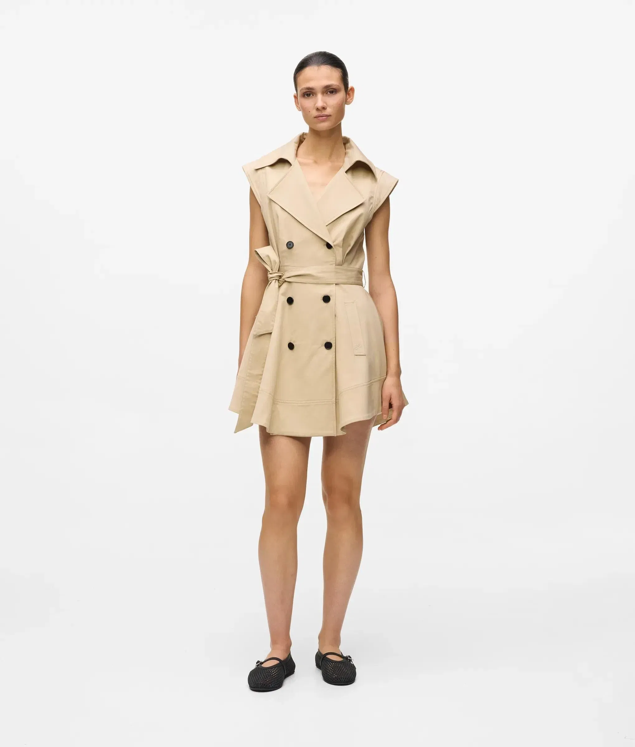 Karl Lagerfeld Kl x Amber Valletta Trench Dress Safari