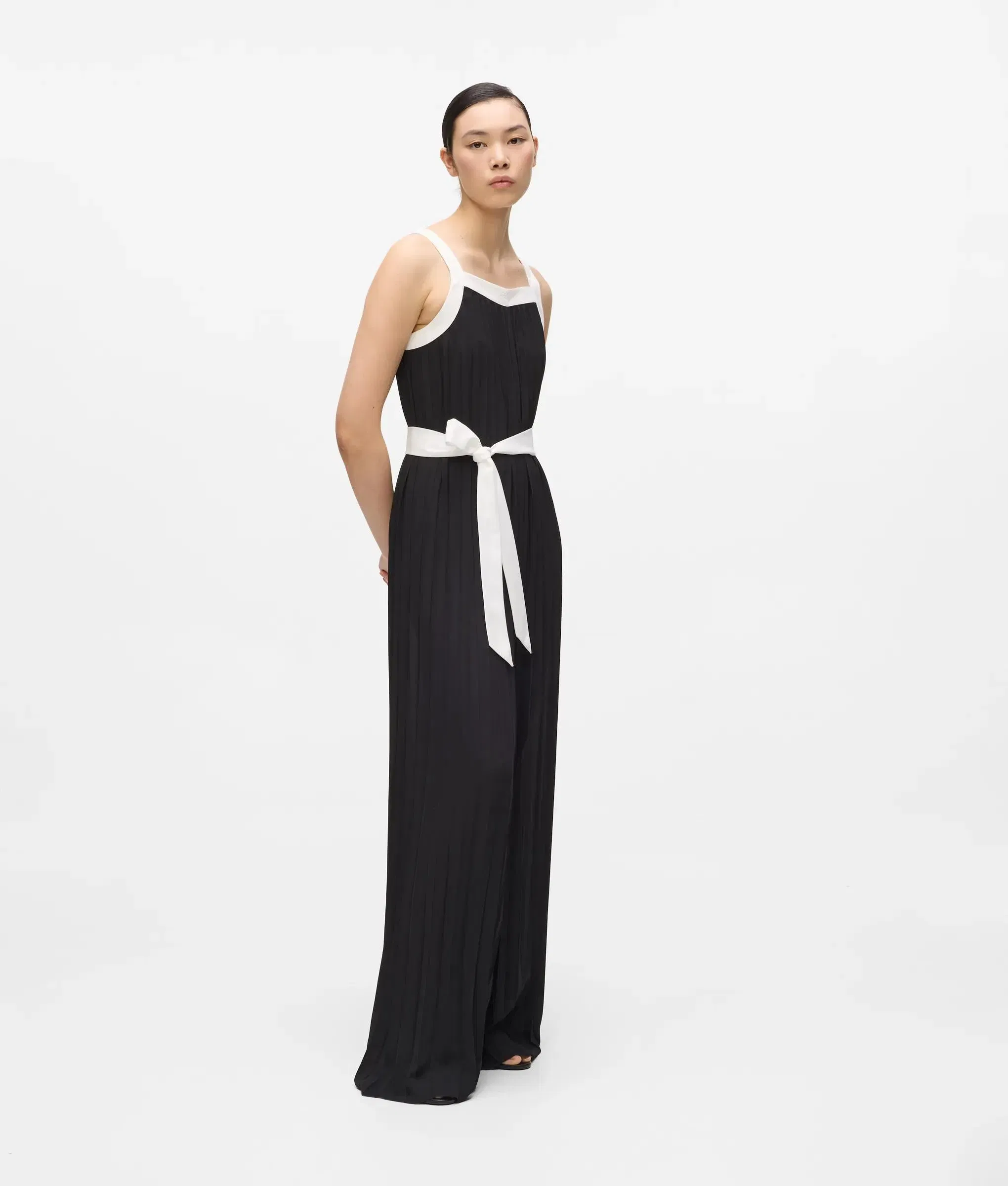 Karl Lagerfeld Pleated Jumpsuit Black