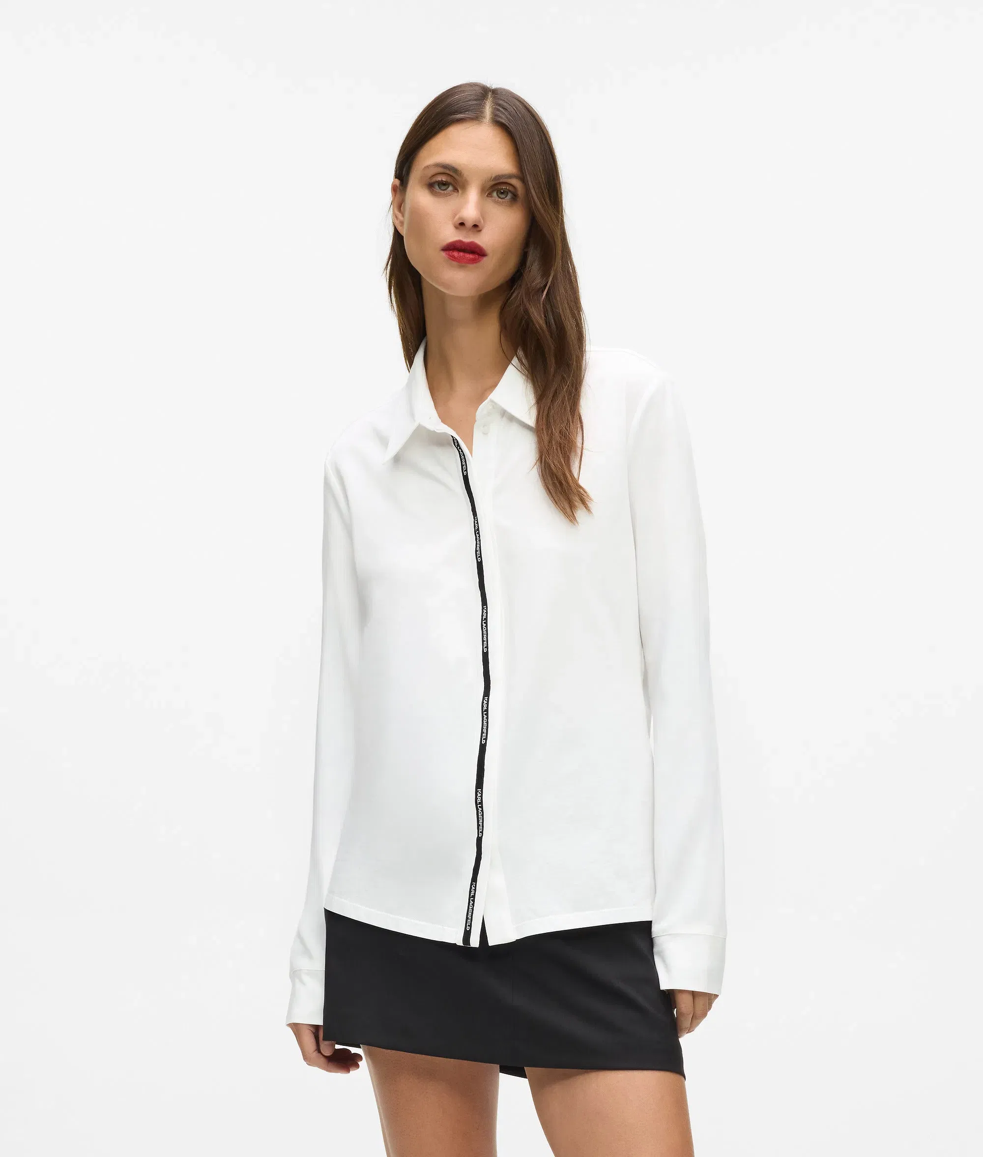 Karl Lagerfeld Logo Tape Shirt White