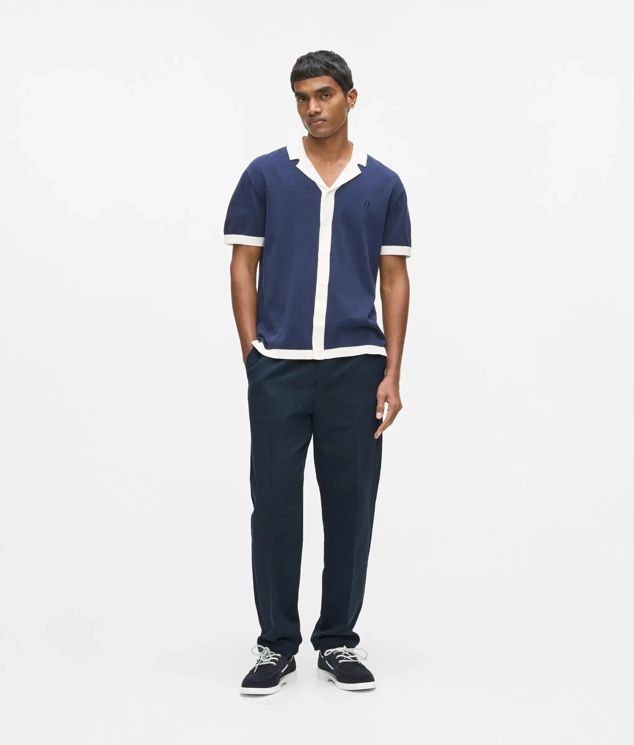 Karl Lagerfeld Linen Suit Pants Peacoat