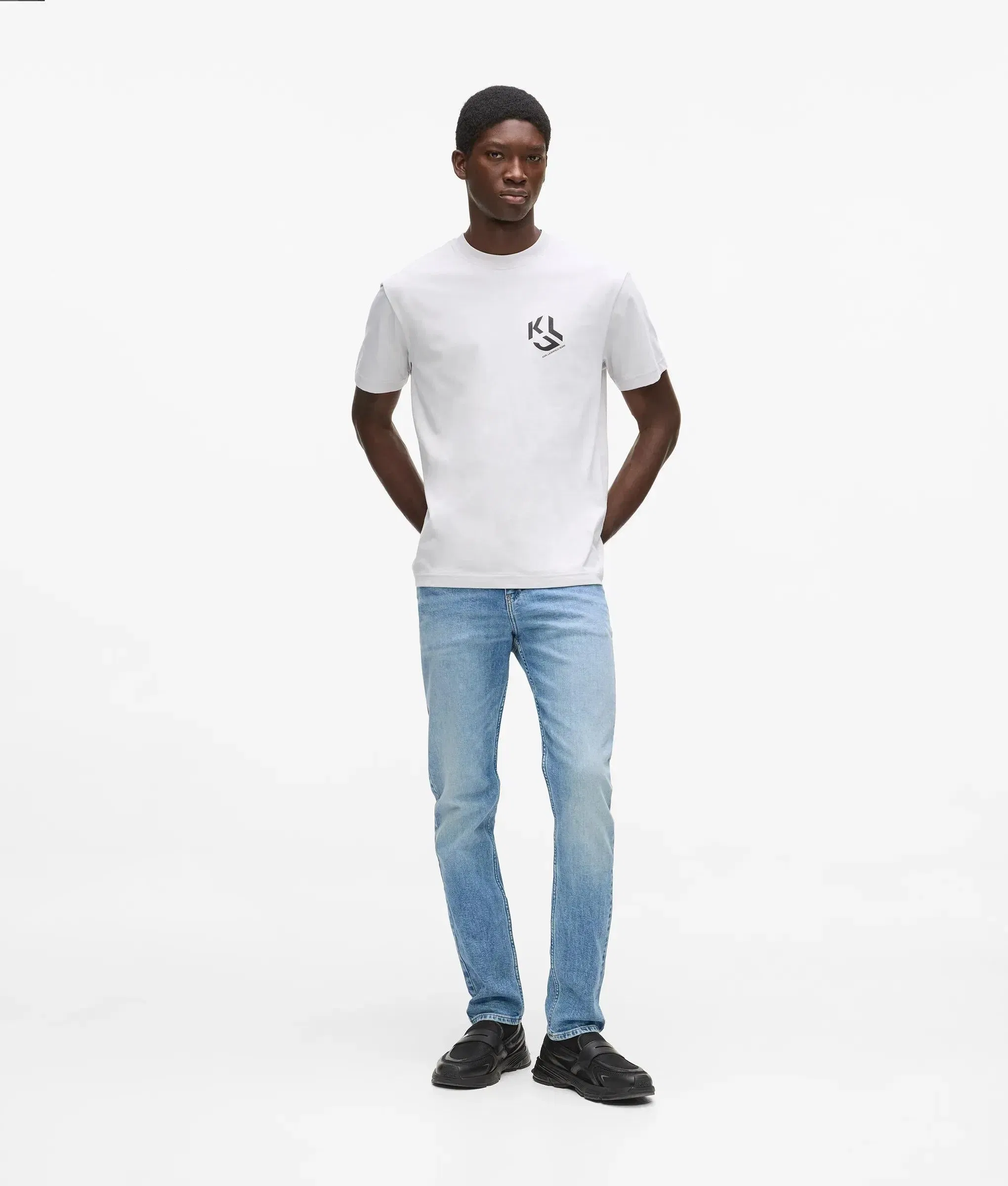 Karl Lagerfeld Light Blue Slim Jeans Washed Light Blue