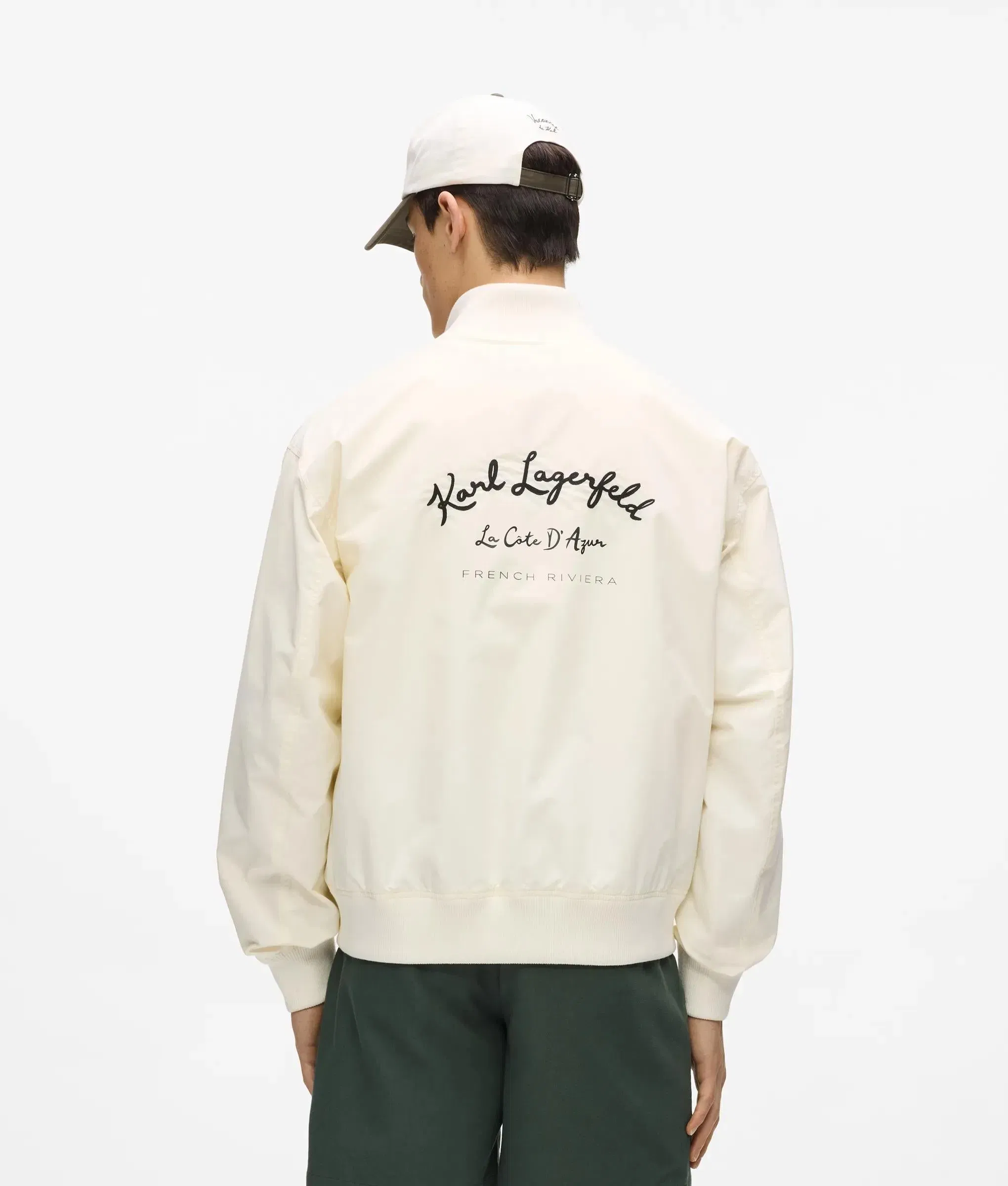 Karl Lagerfeld Côte D'Azur Bomber Jacket Cannoli Cream