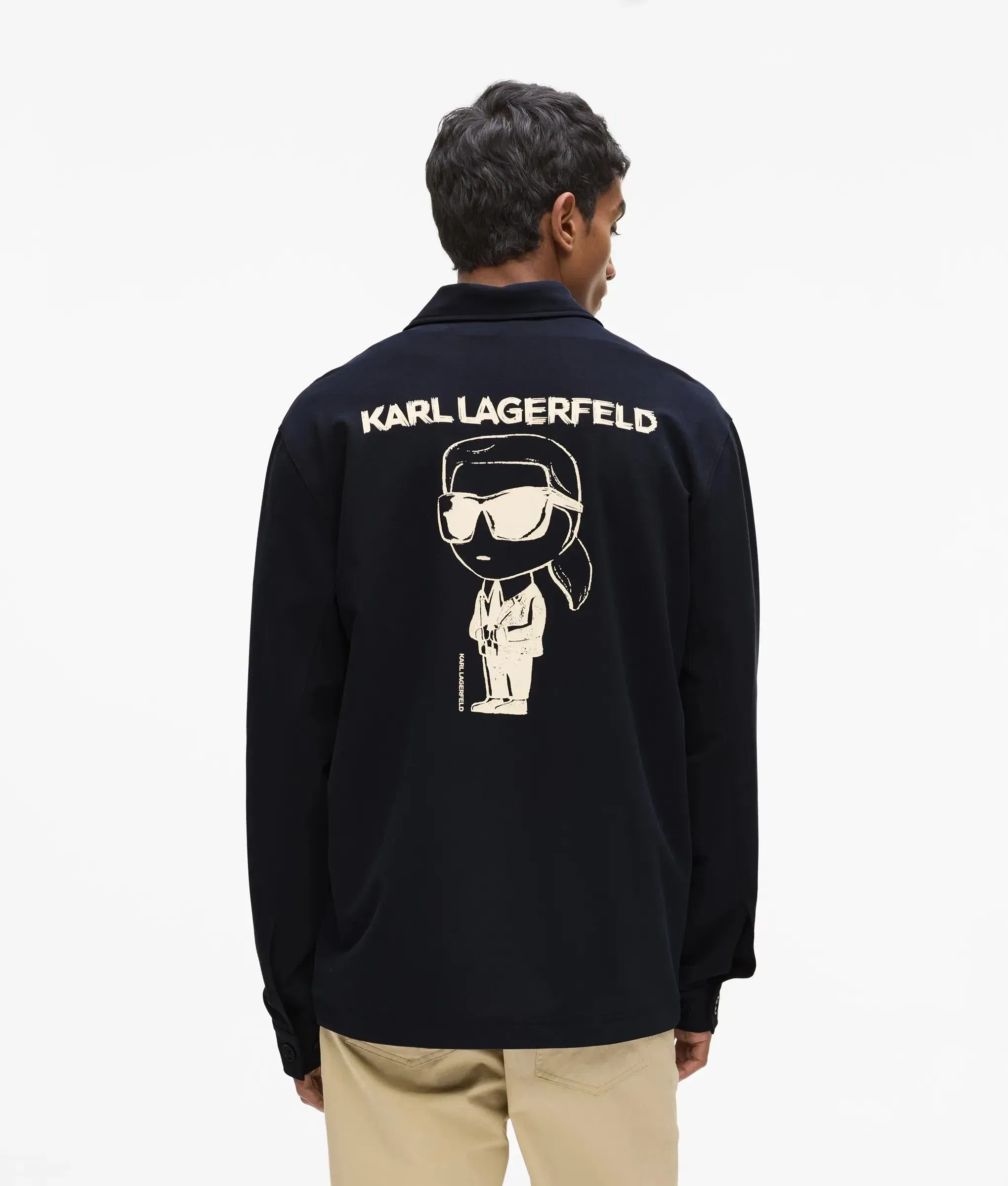 Karl Lagerfeld Ikon Jersey Overshirt Medieval Blue