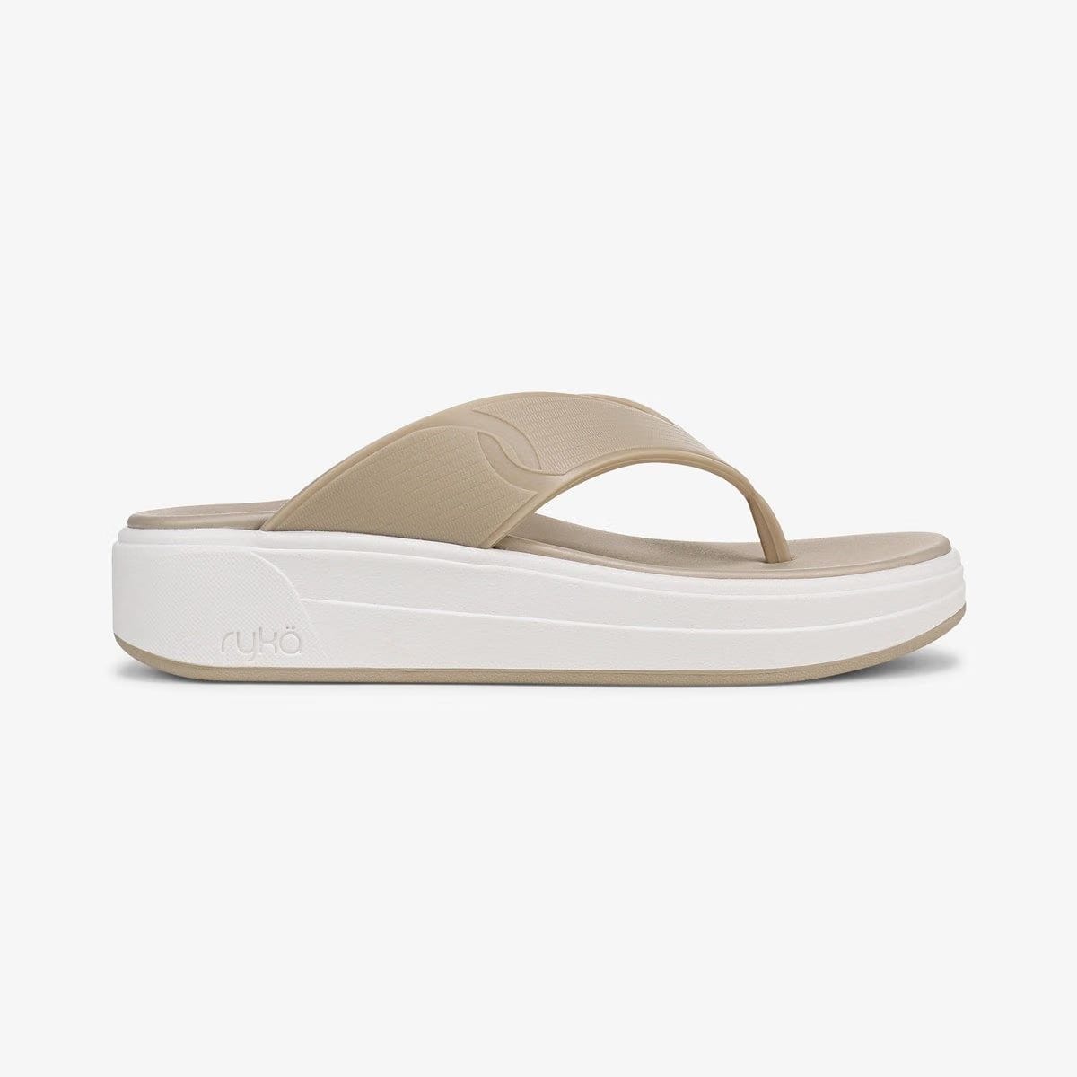 Ryka Viv Thong Sandal Safari Taupe Pvc Women's
