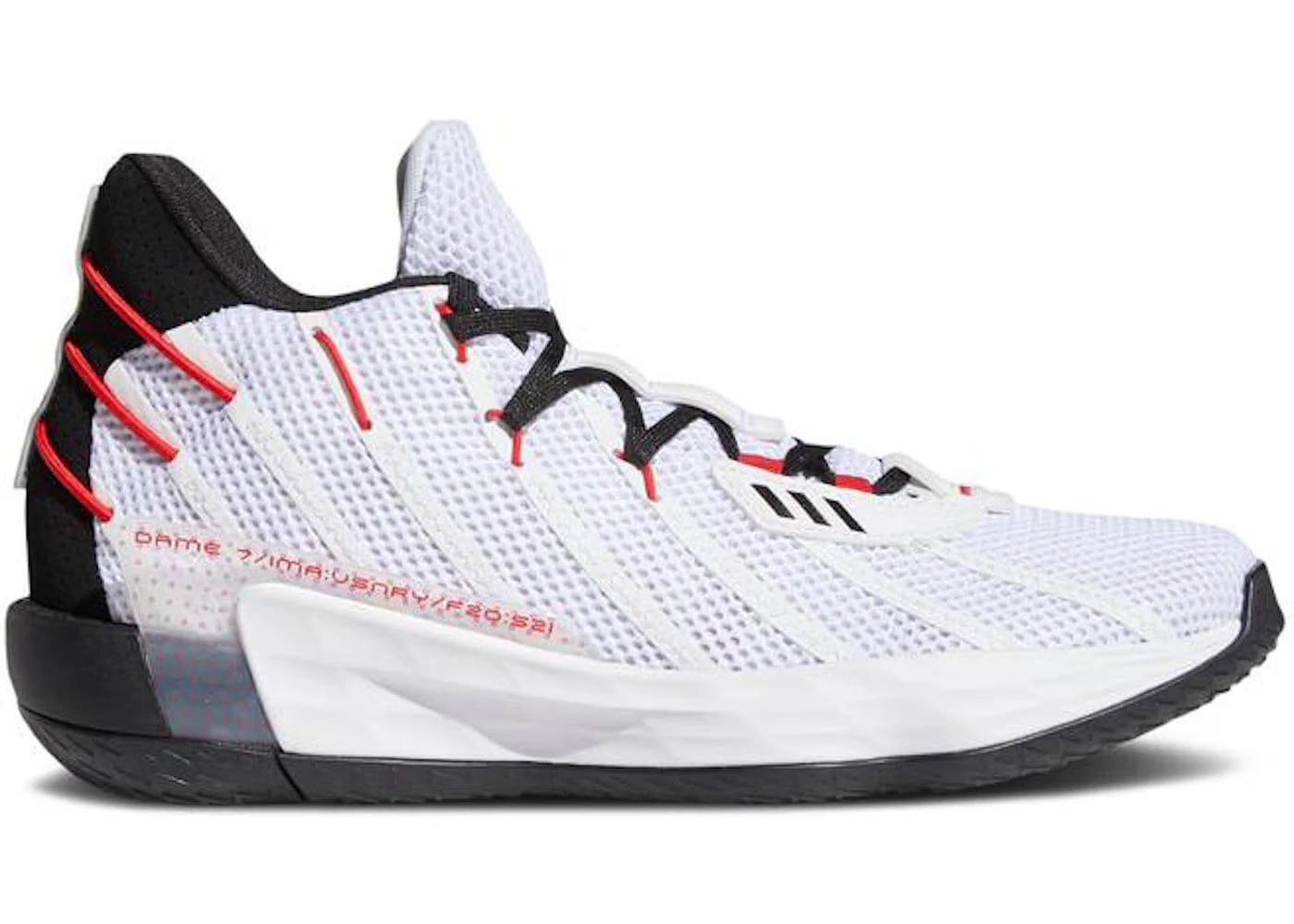 Adidas Dame 7 Rip City Cloud White